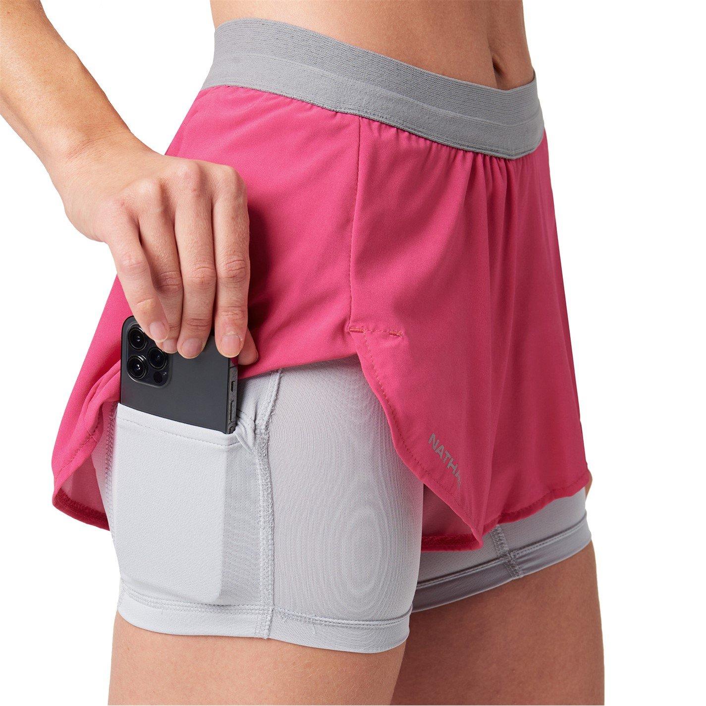 Hot Pink - Nathan - Women's Performance Running Shorts - 3