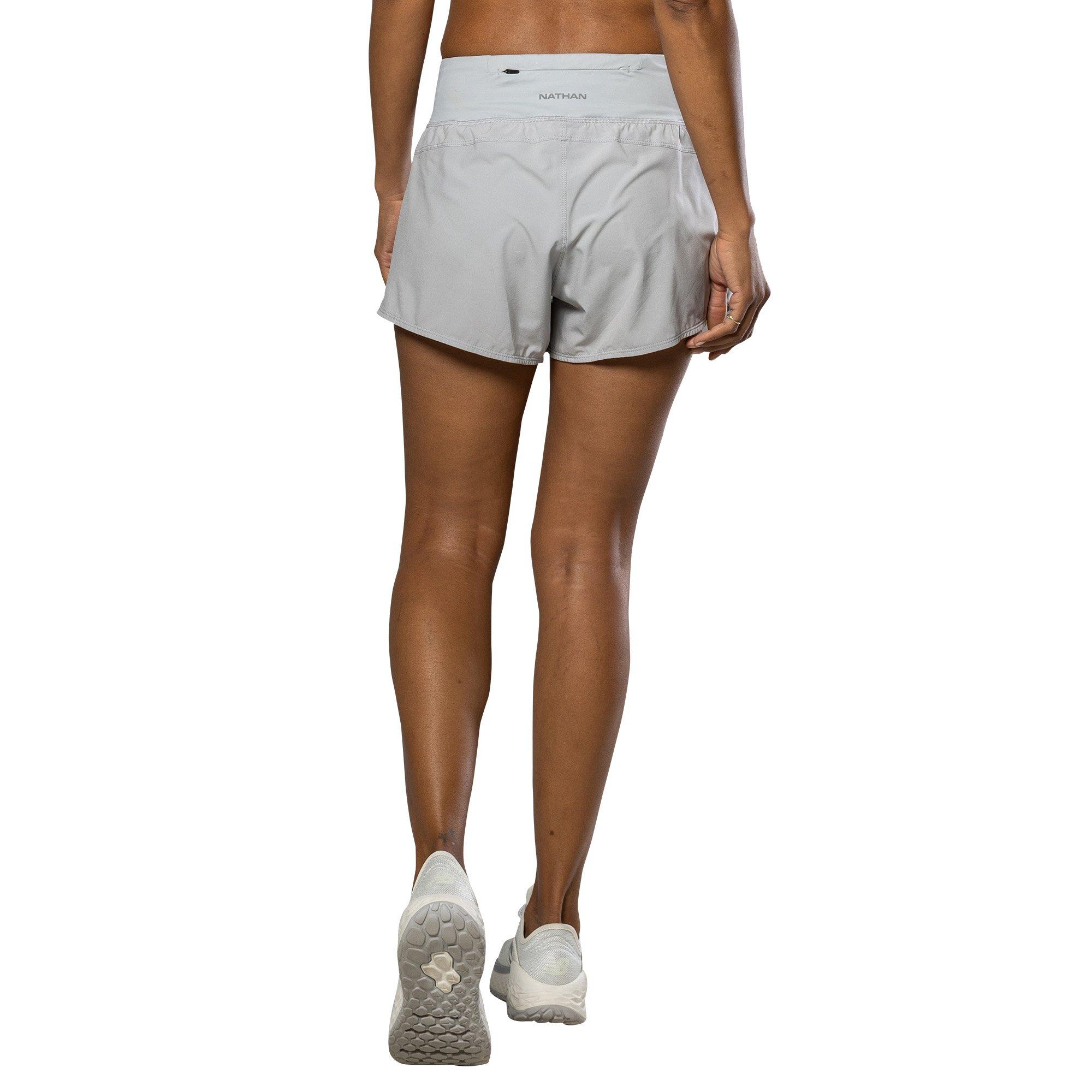 Grey Mist - Nathan - Women's Performance Running Shorts - 2