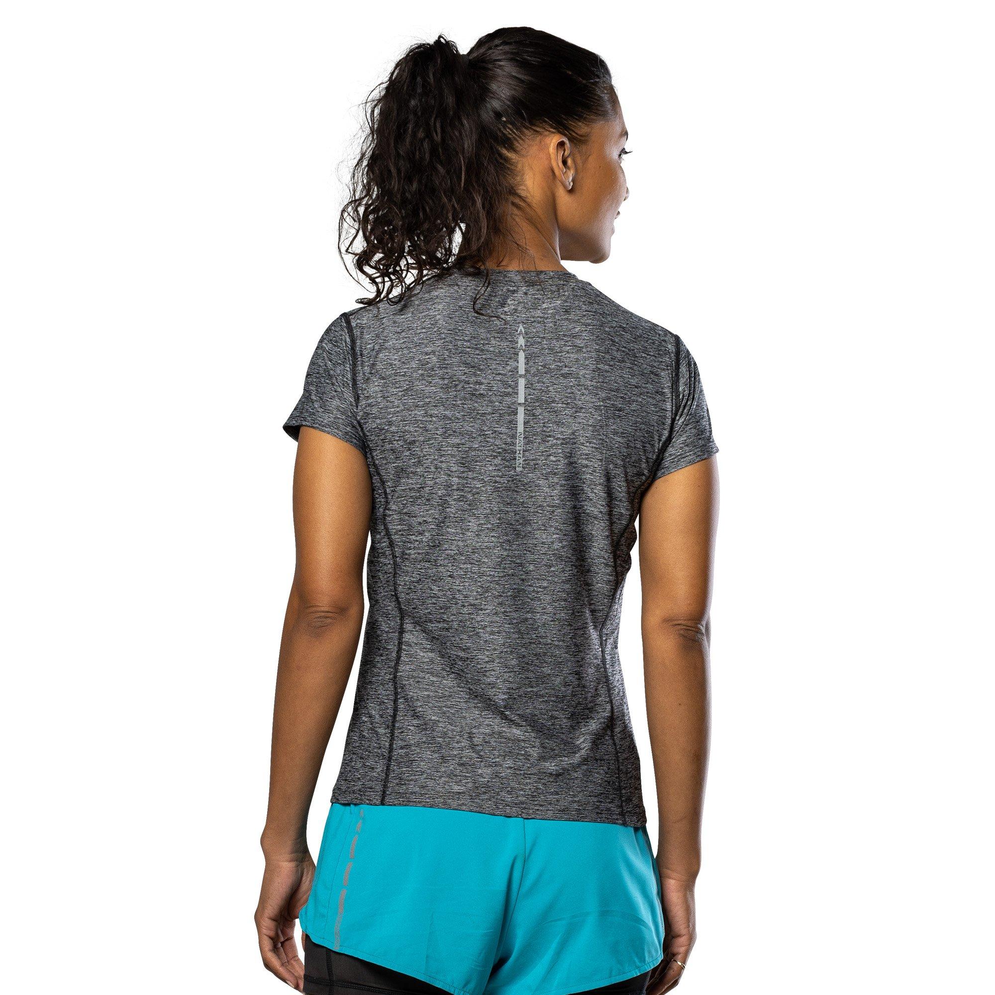 Schwarz Heather - Nathan - Women's Qualifier Short-Sleeve Performance Running Top - 2