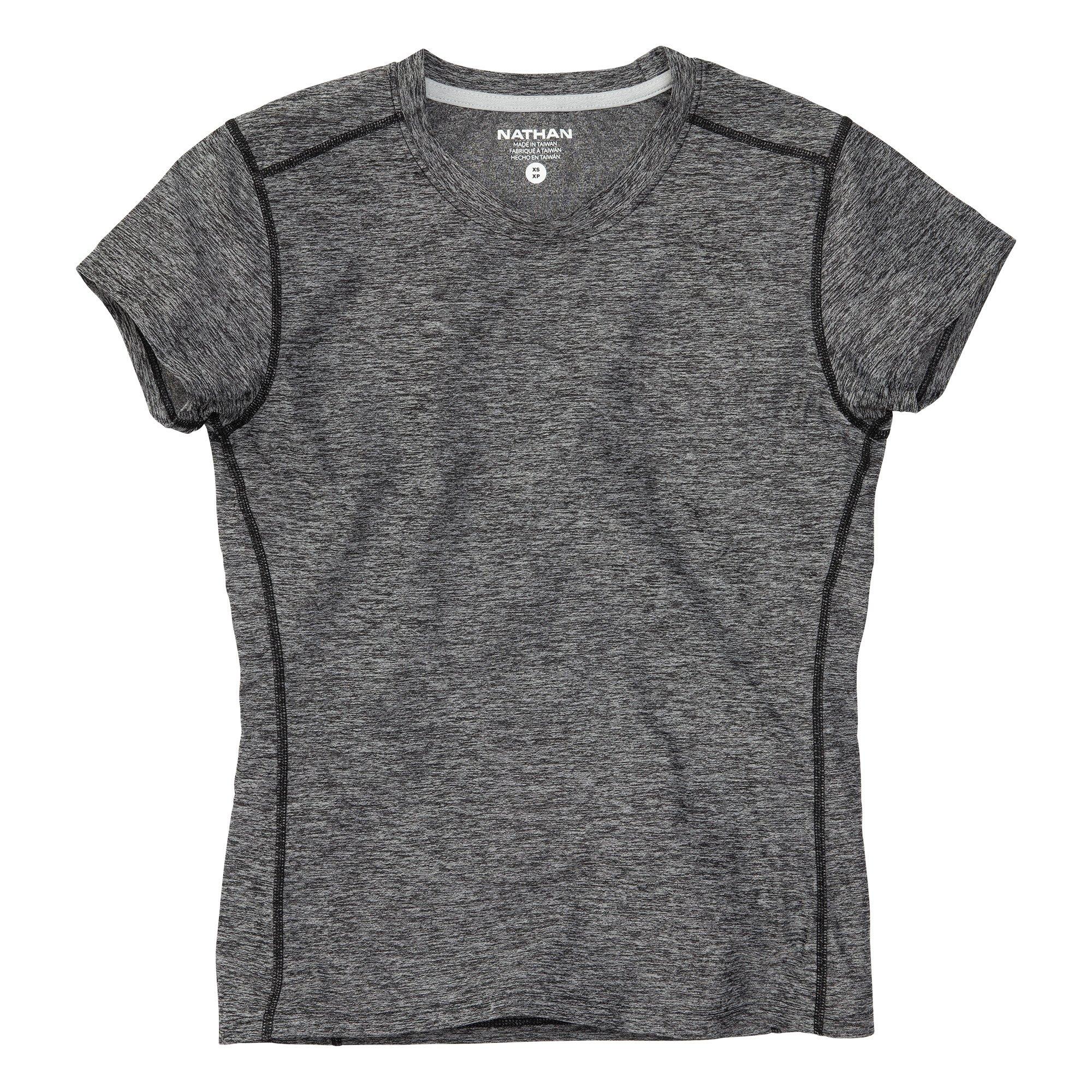 Schwarz Heather - Nathan - Women's Qualifier Short-Sleeve Performance Running Top - 3