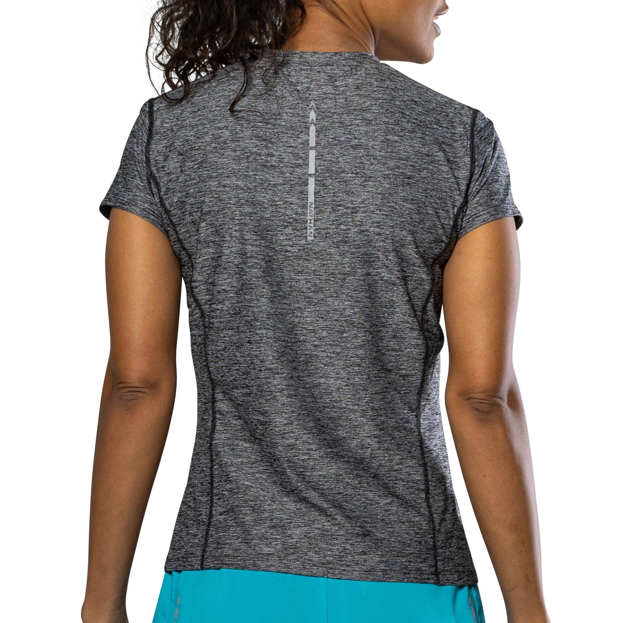 Schwarz Heather - Nathan - Women's Qualifier Short-Sleeve Performance Running Top - 5