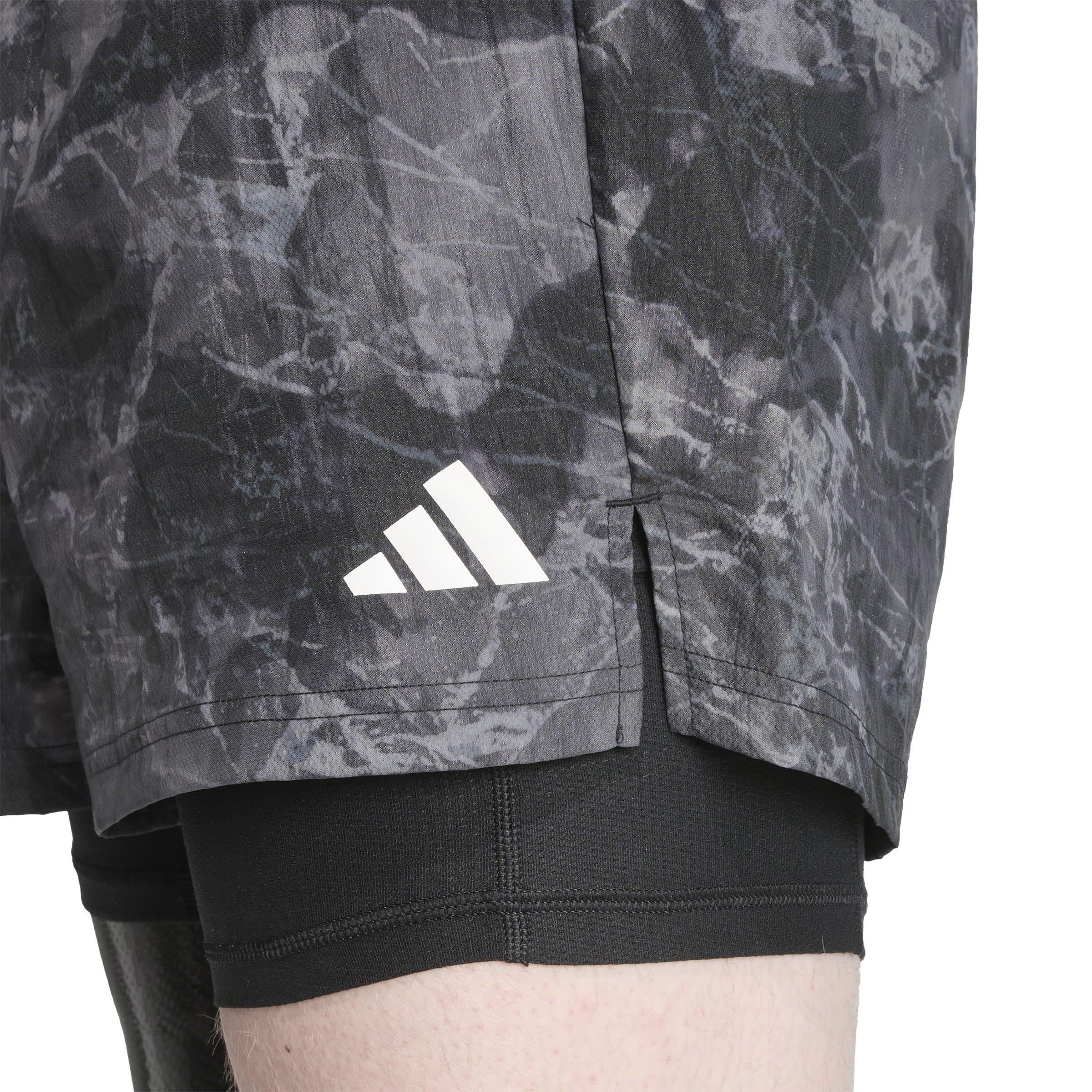 Grey Four/Black - adidas - Performance Running Shorts - 5