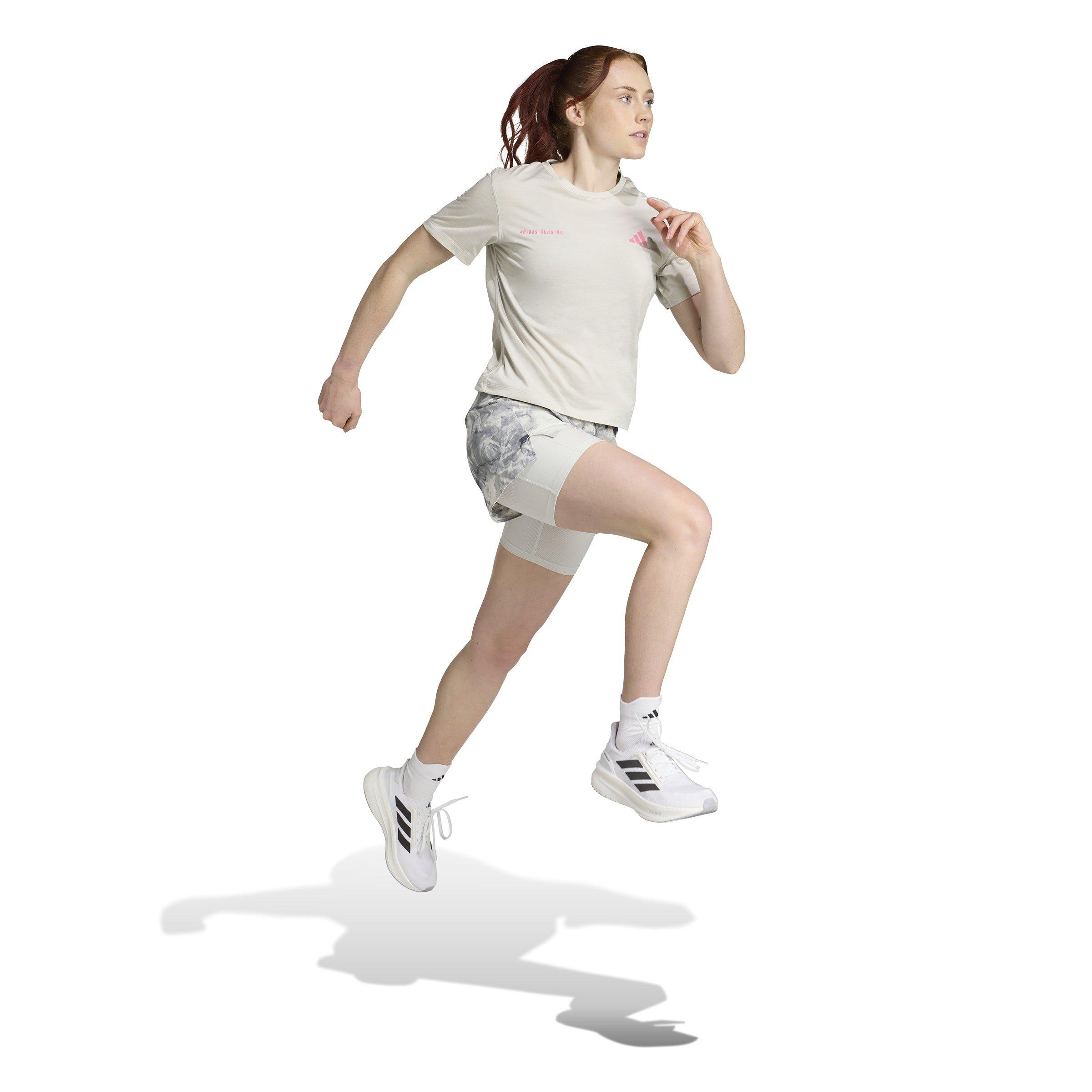 Orbit Grey Mel - adidas - OTR Mel Short-Sleeve Performance Running Top - 6