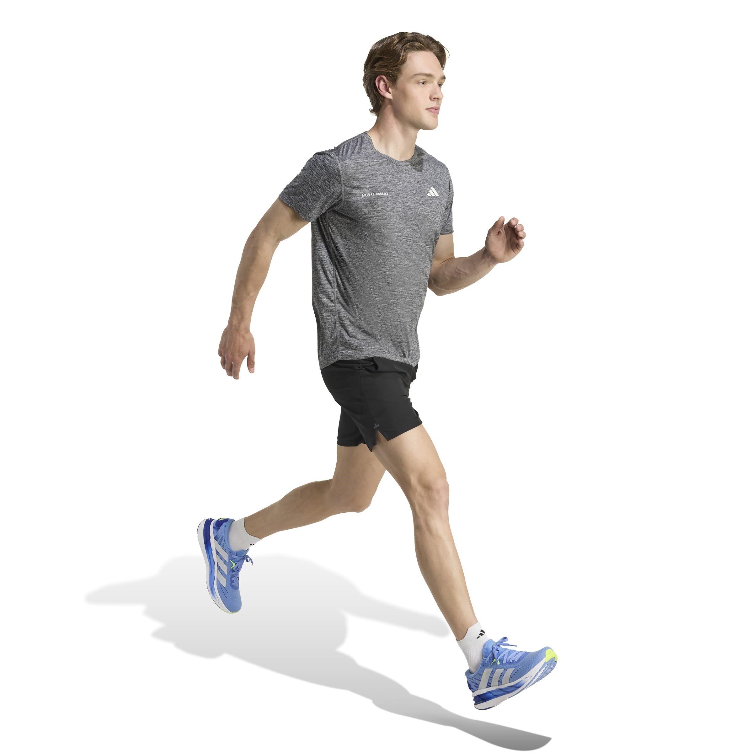 Blk/Grey Three - adidas - OTR Mel Short-Sleeve Performance Running Top - 4