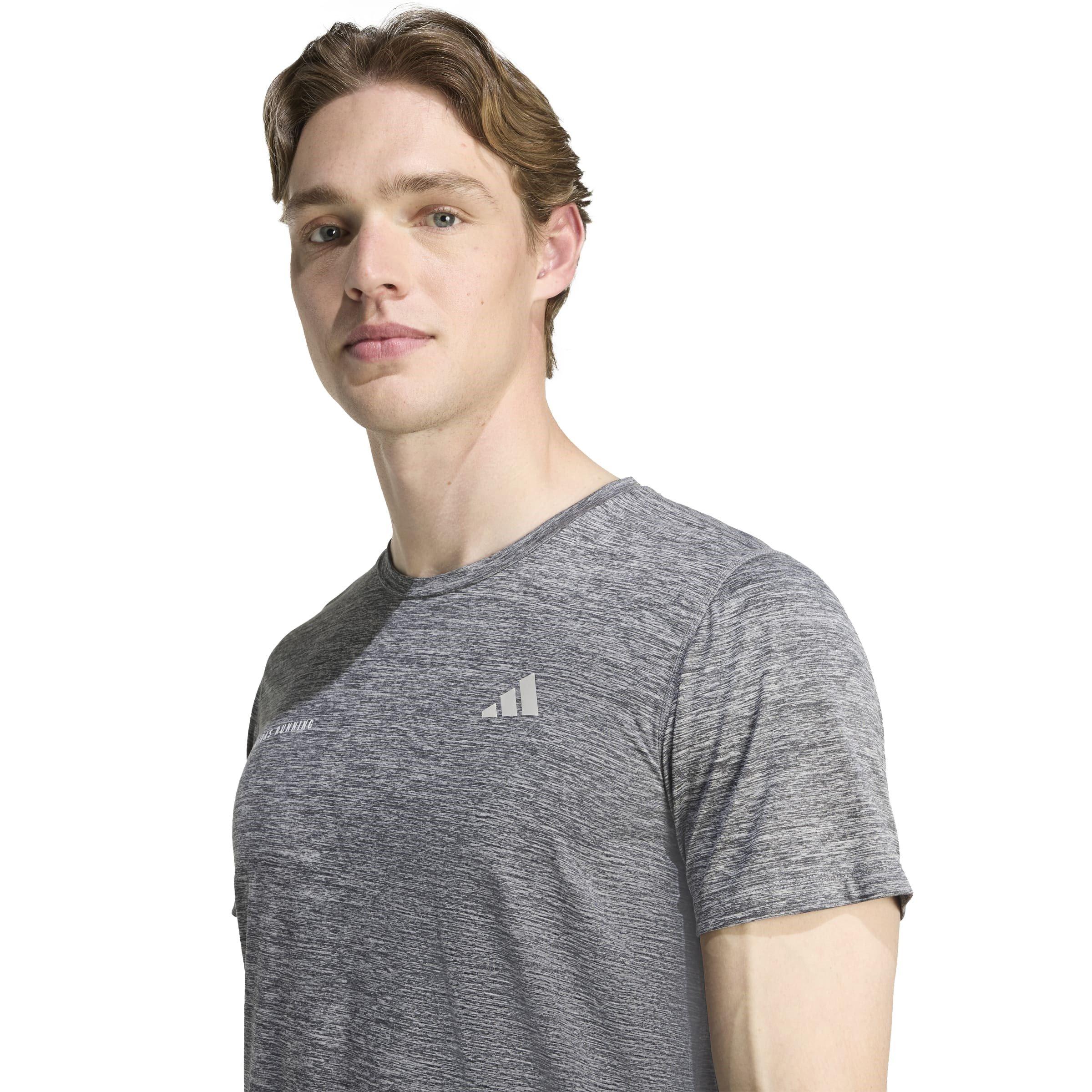 Blk/Grey Three - adidas - OTR Mel Short-Sleeve Performance Running Top - 5