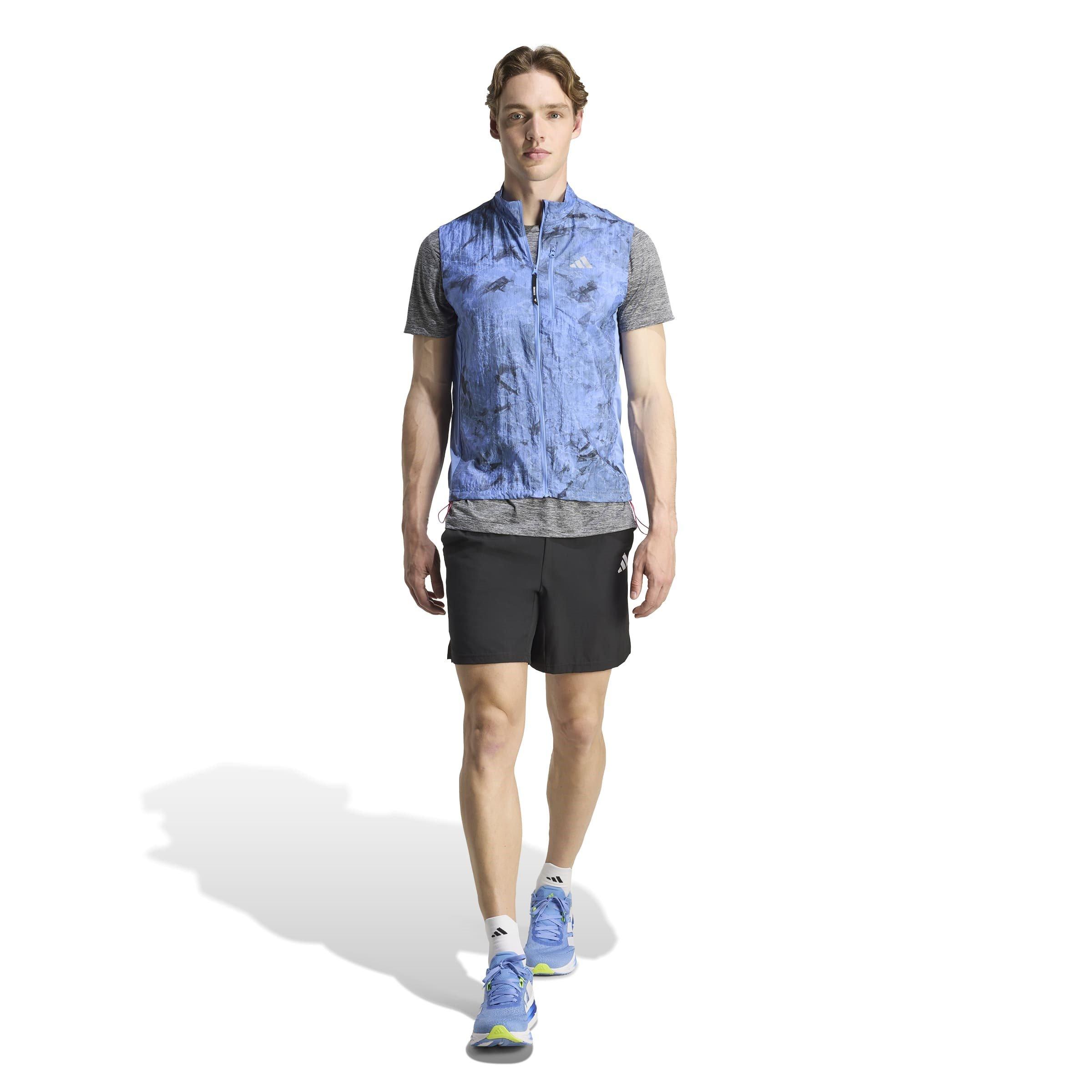 Blk/Grey Three - adidas - OTR Mel Short-Sleeve Performance Running Top - 7