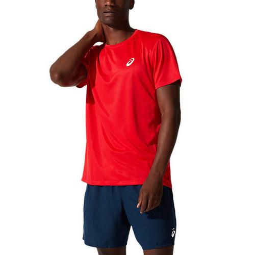 Classic Red - Asics - Silver Mens Performance T Shirt - 1