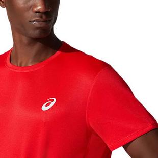 Classic Red - Asics - Silver Mens Performance T Shirt - 4