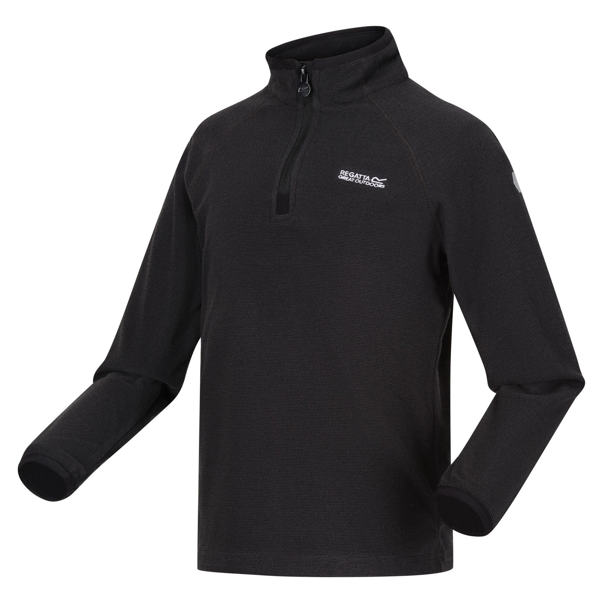 Regatta  Kids Loco Half Zip Fleece - Black - C7-C8