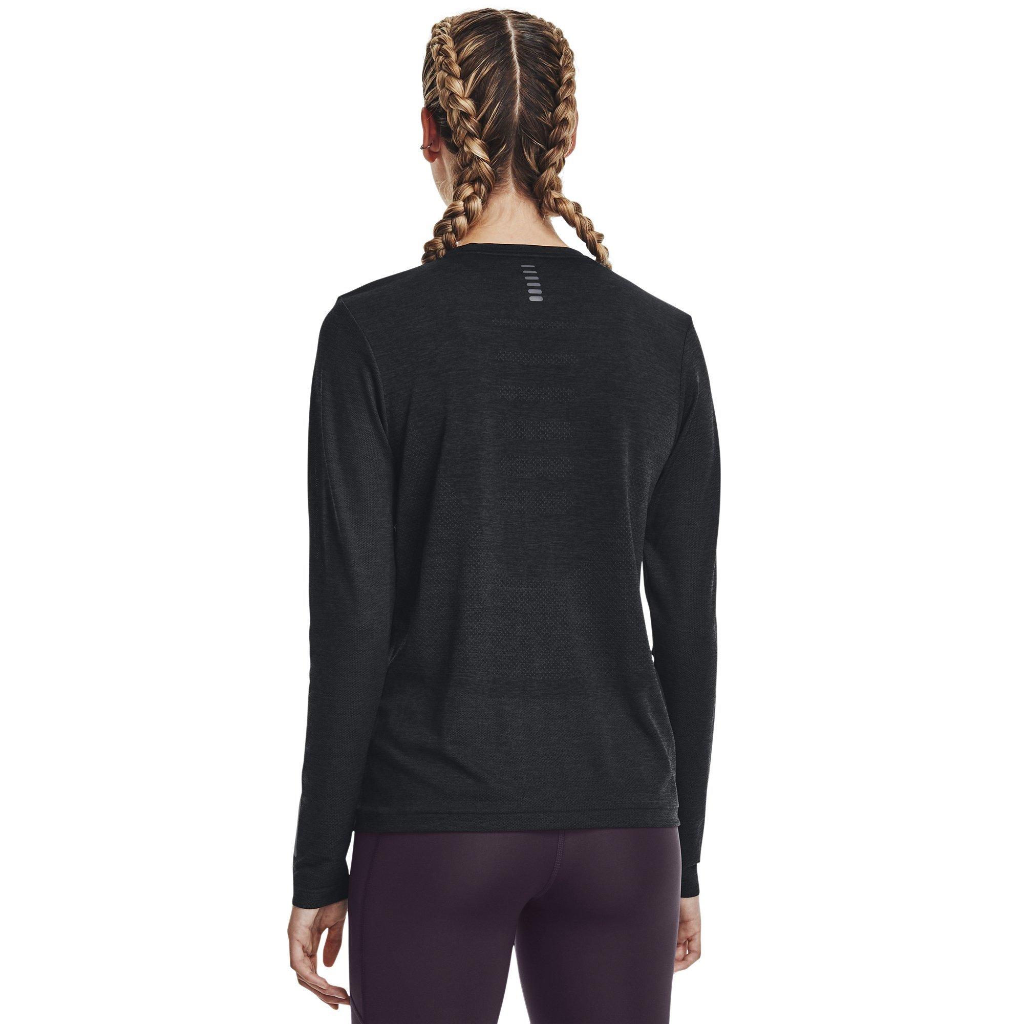 Black - Under Armour - Seamless Stride Long-Sleeve Performance Top - 4