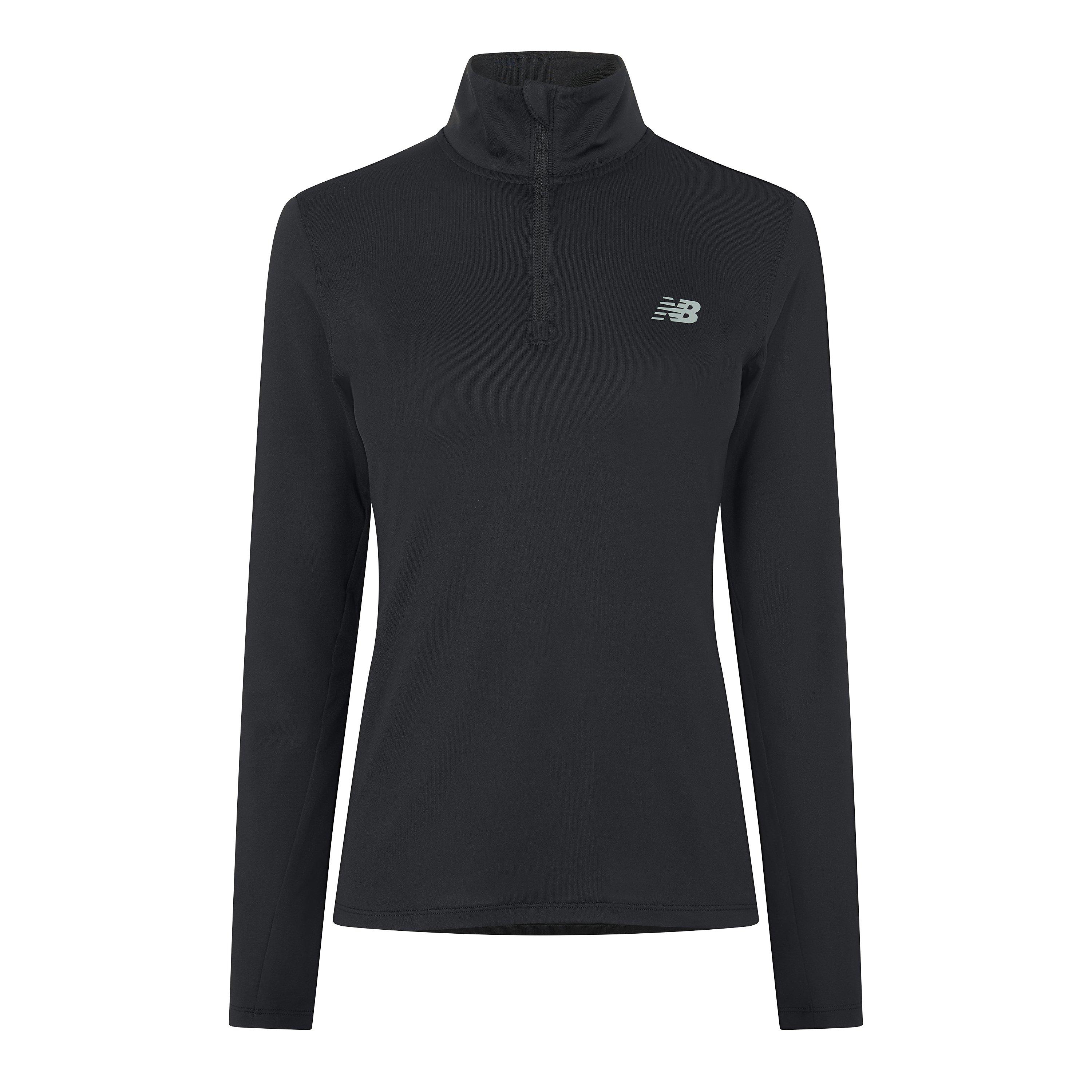 Black - New Balance - Sport Quarter Zip Bk Xl Running Top Womens - 1