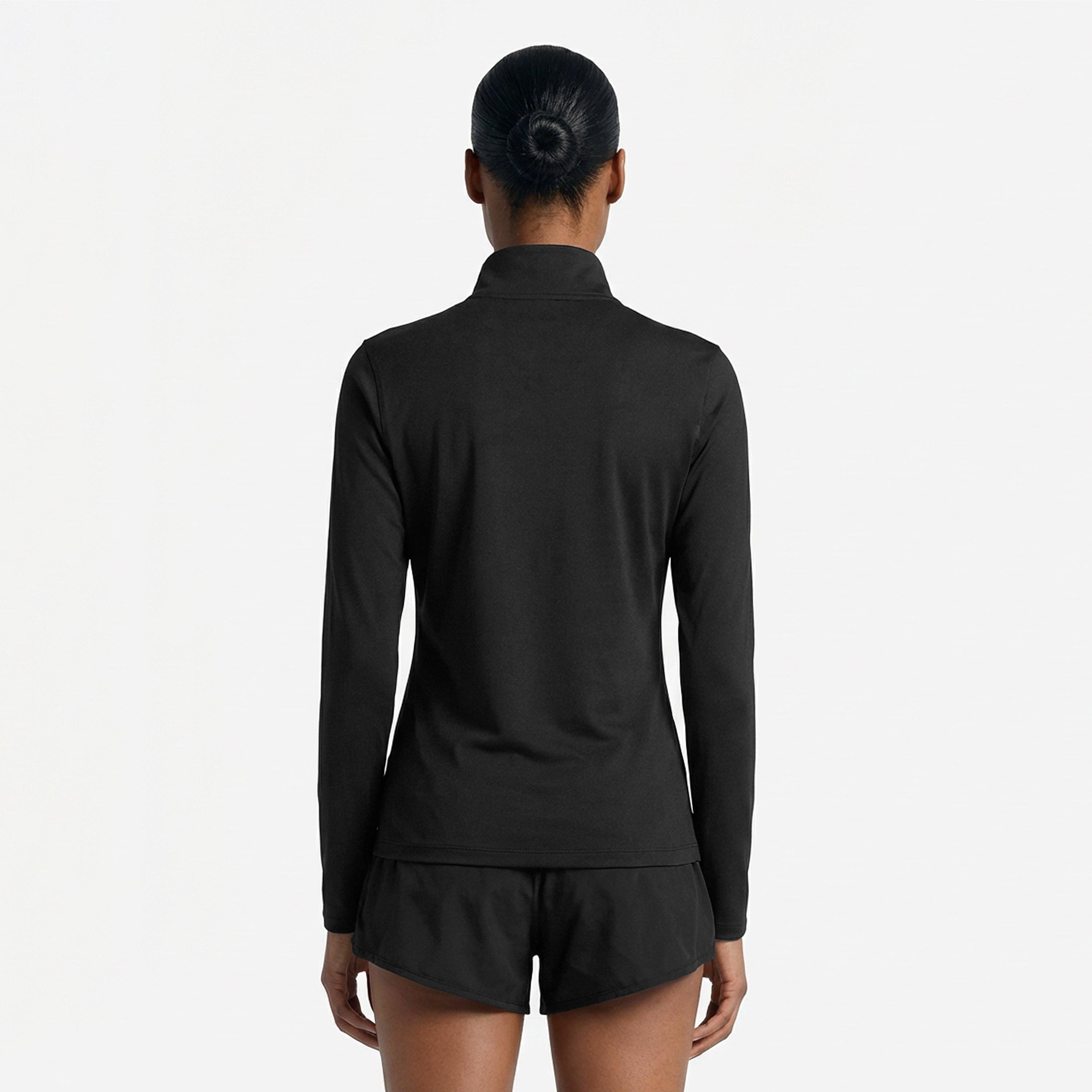 Black - New Balance - Sport Quarter Zip Bk Xl Running Top Womens - 4