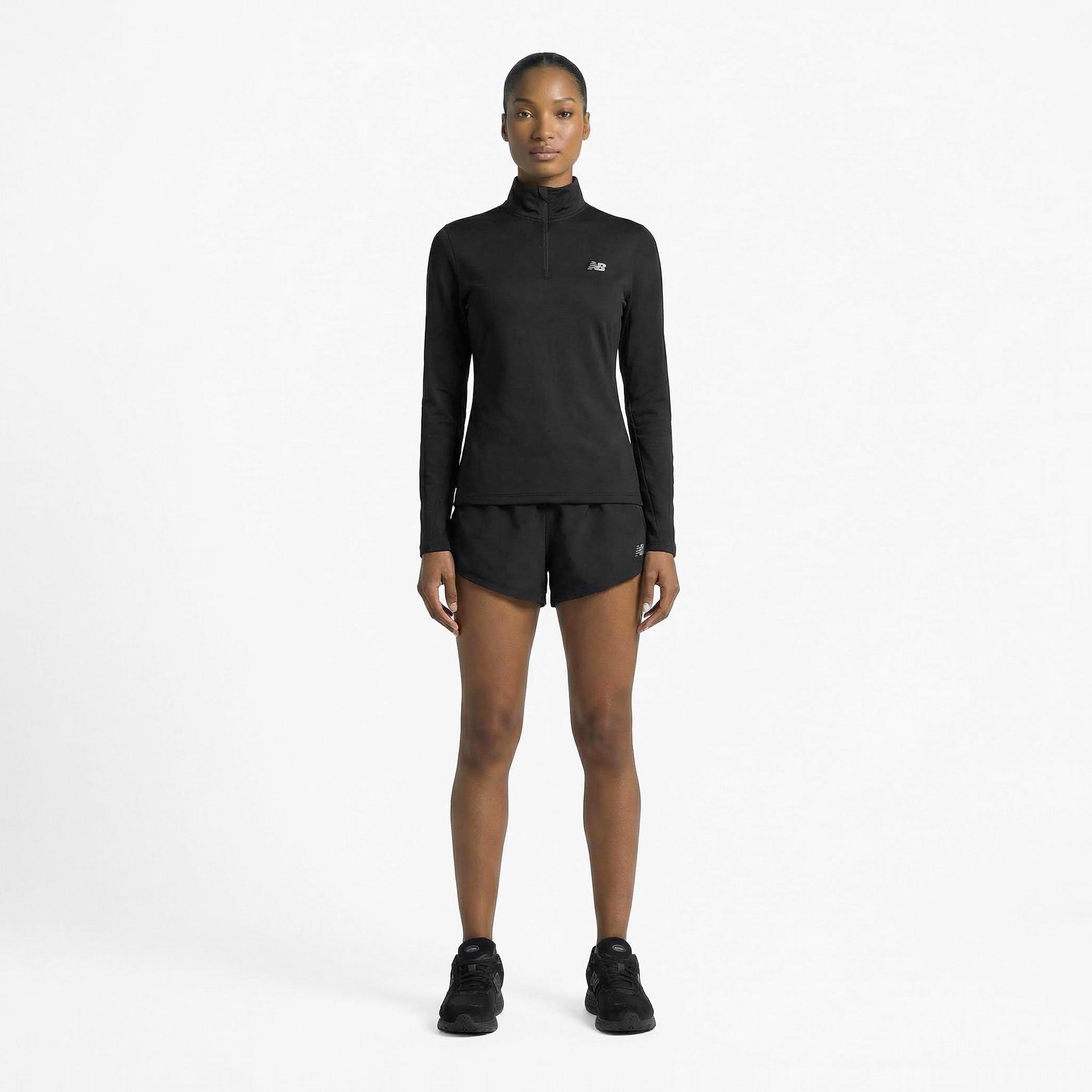 Black - New Balance - Sport Quarter Zip Bk Xl Running Top Womens - 6