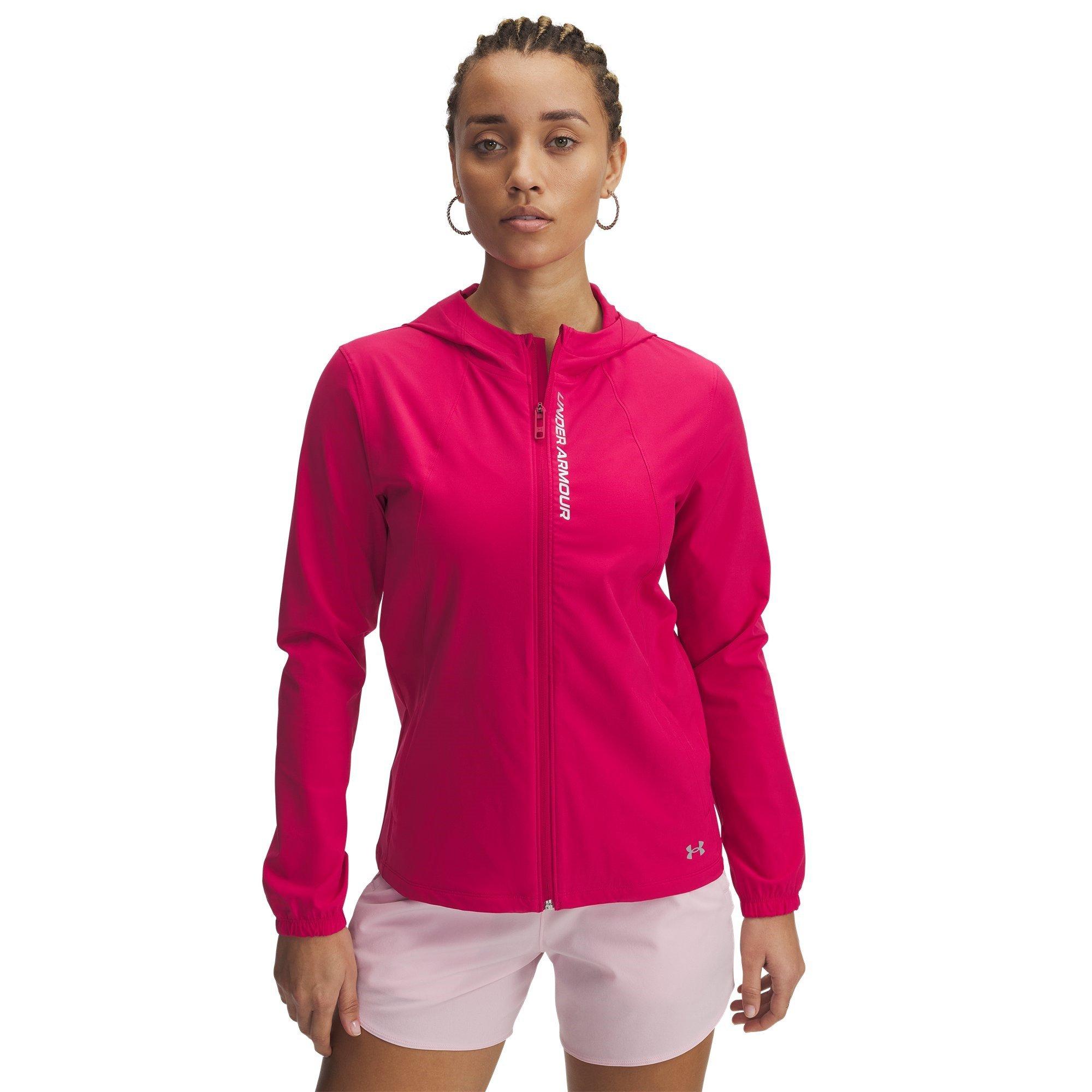 Pink - Under Armour - Outrun The Storm Performance Running Jacket - 1
