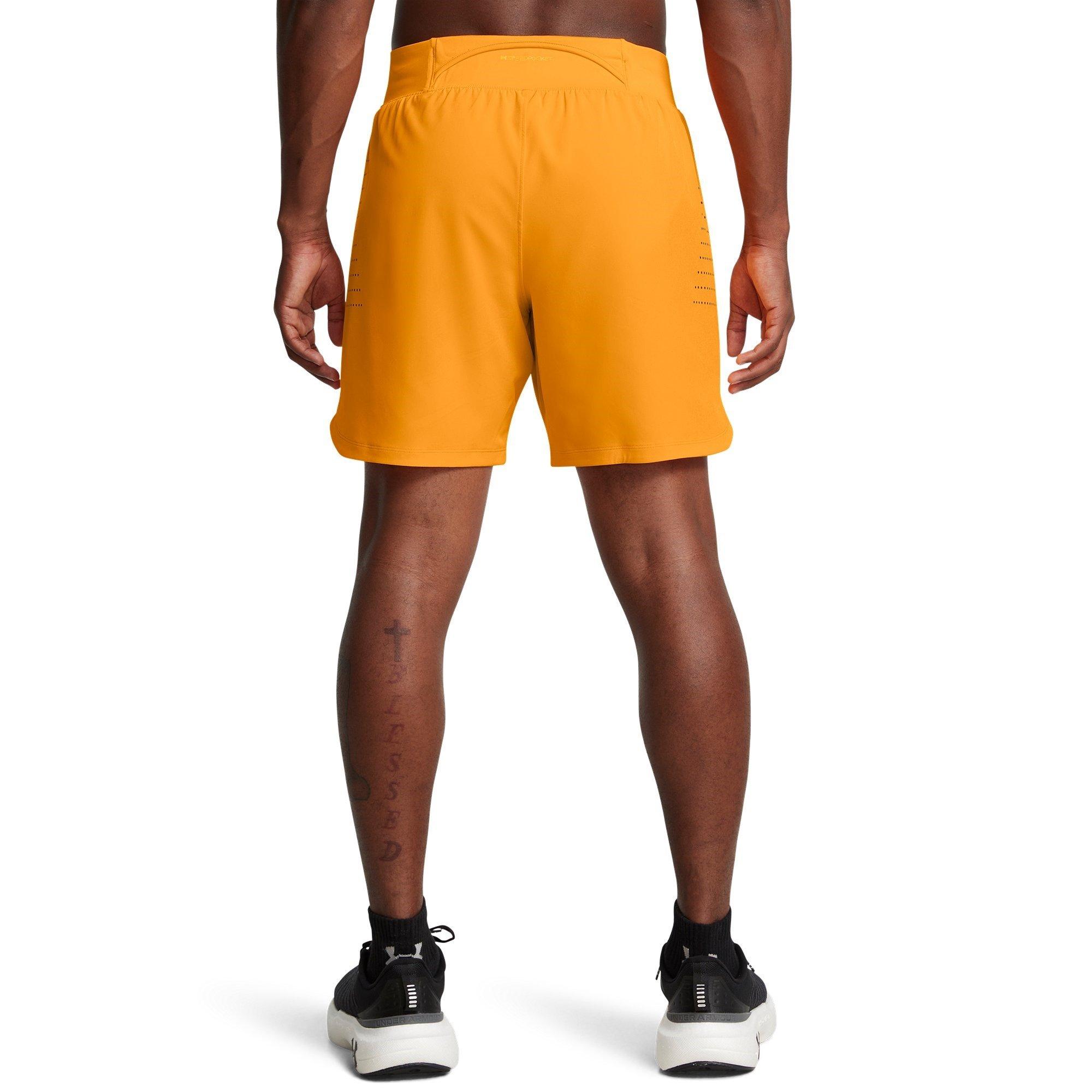 Orange - Under Armour - Speedpocket Performance Running Shorts - 4