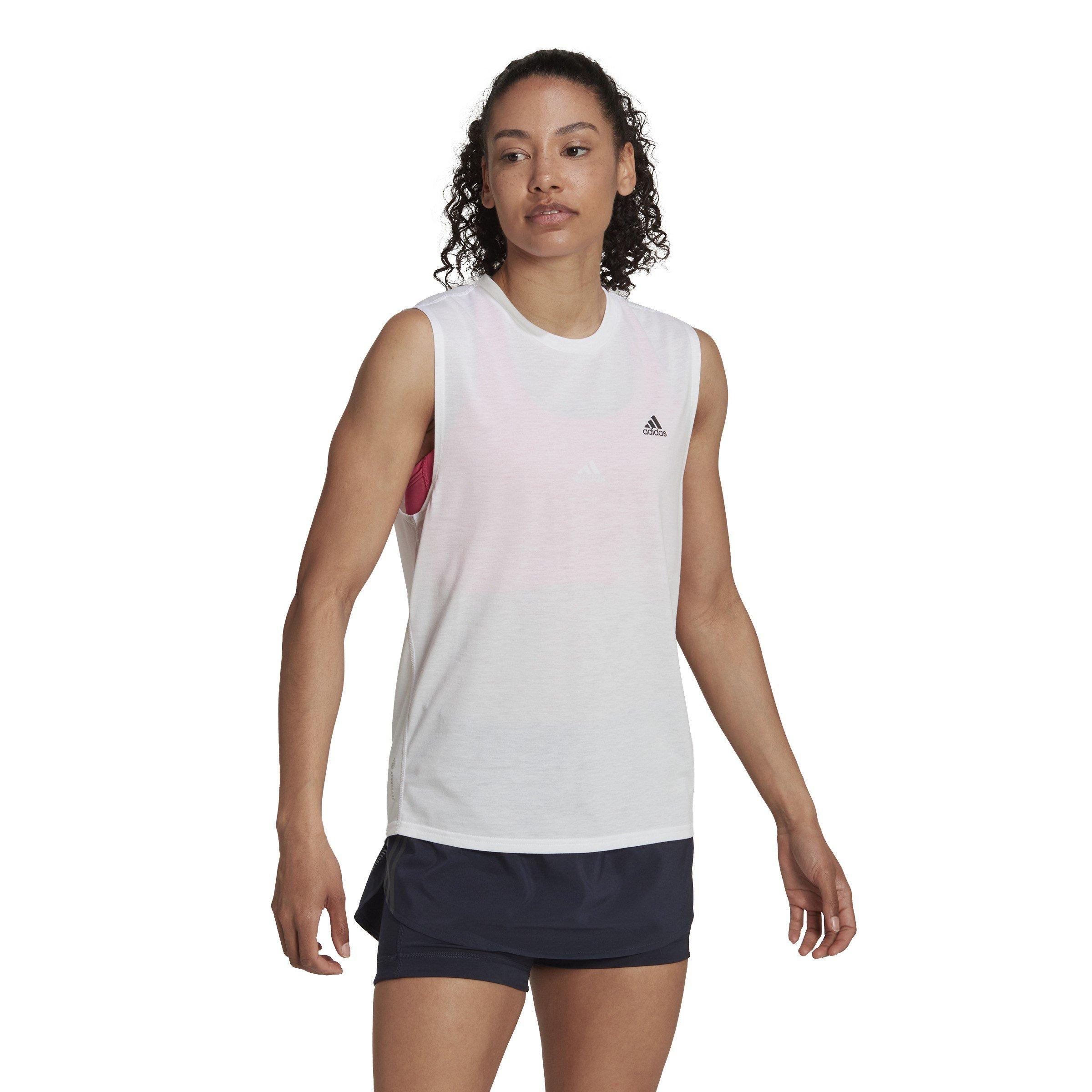 White - adidas - Muscle Tank Top Womens - 2