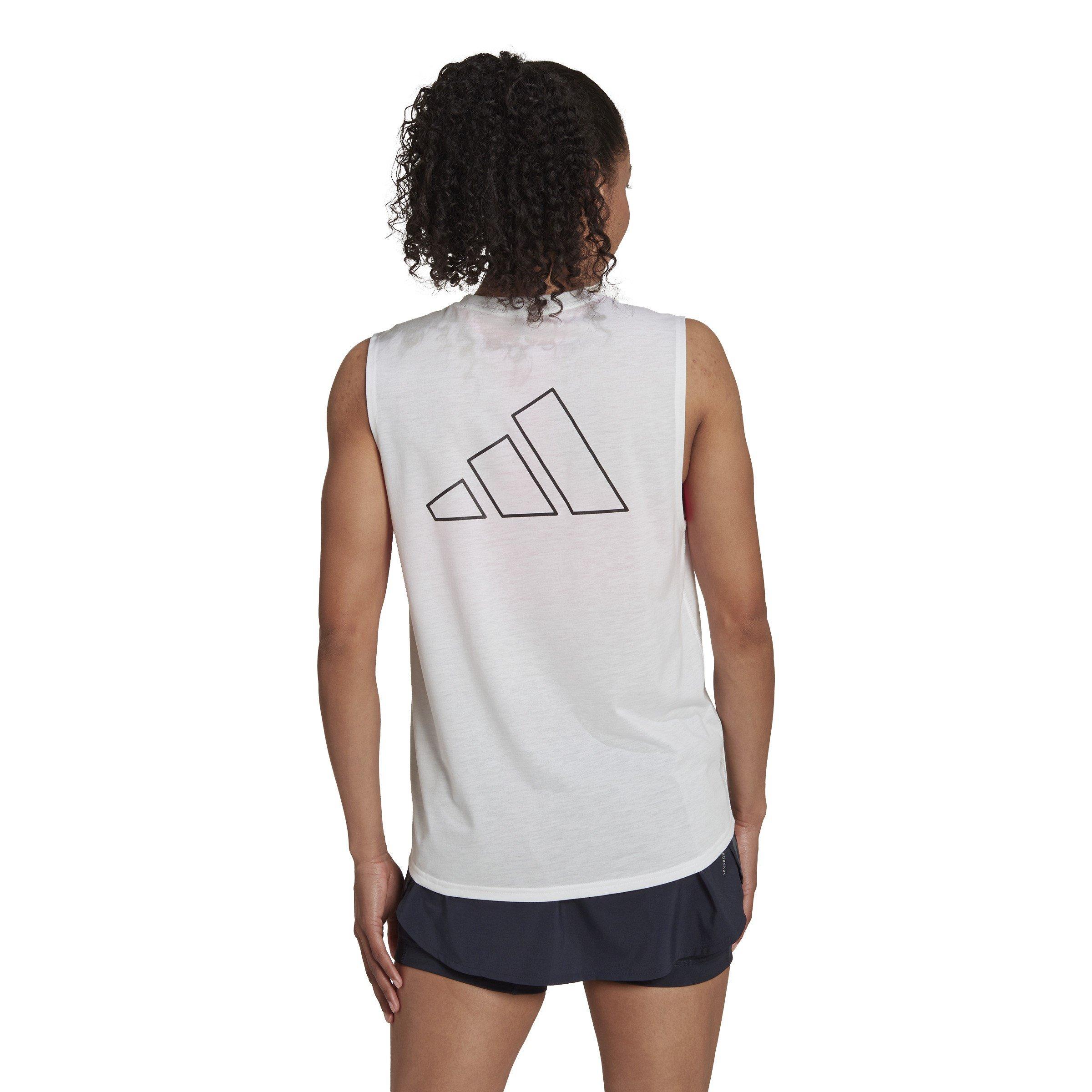 White - adidas - Muscle Tank Top Womens - 3
