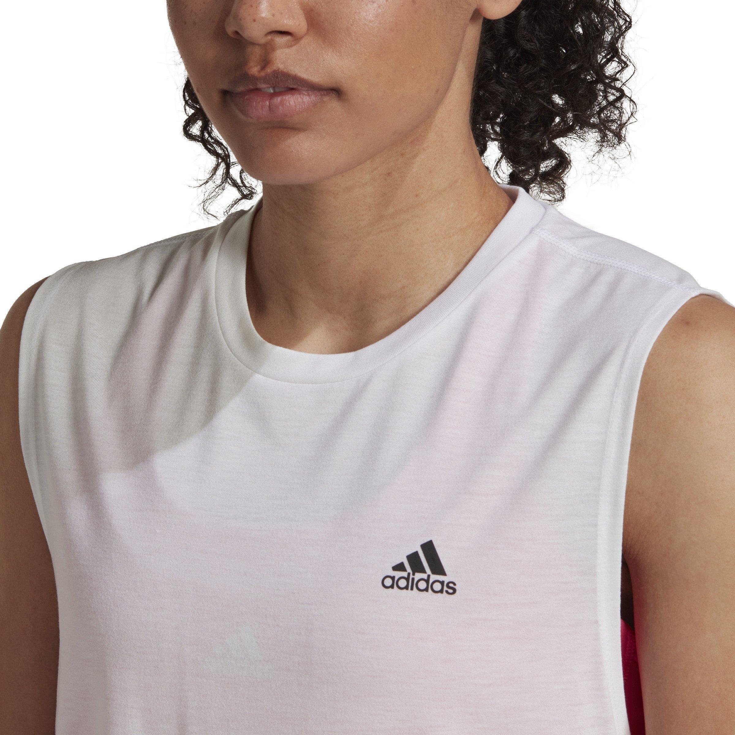White - adidas - Muscle Tank Top Womens - 5