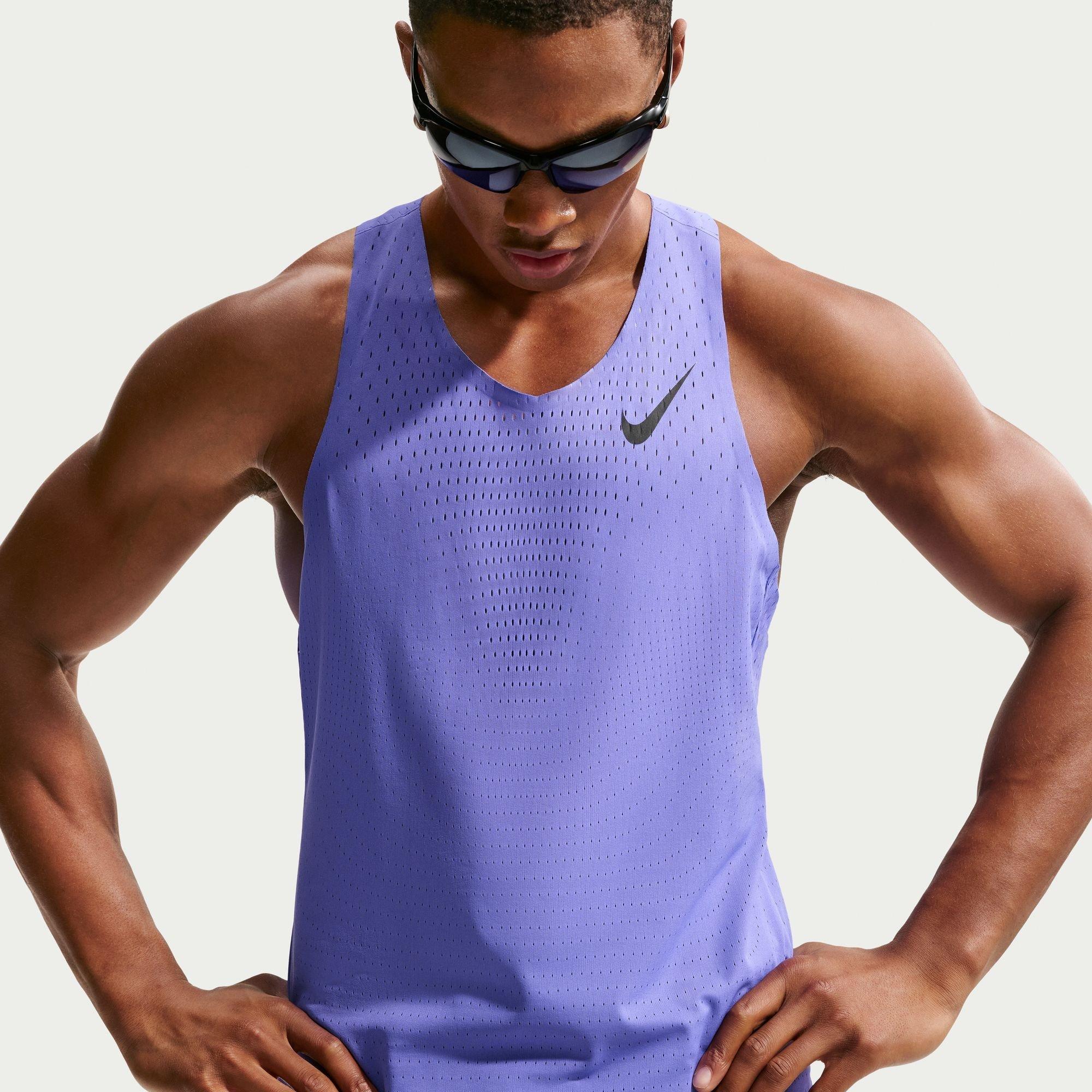 Nike Men's Short Sleeve Performance Running Top - Sapphire - S