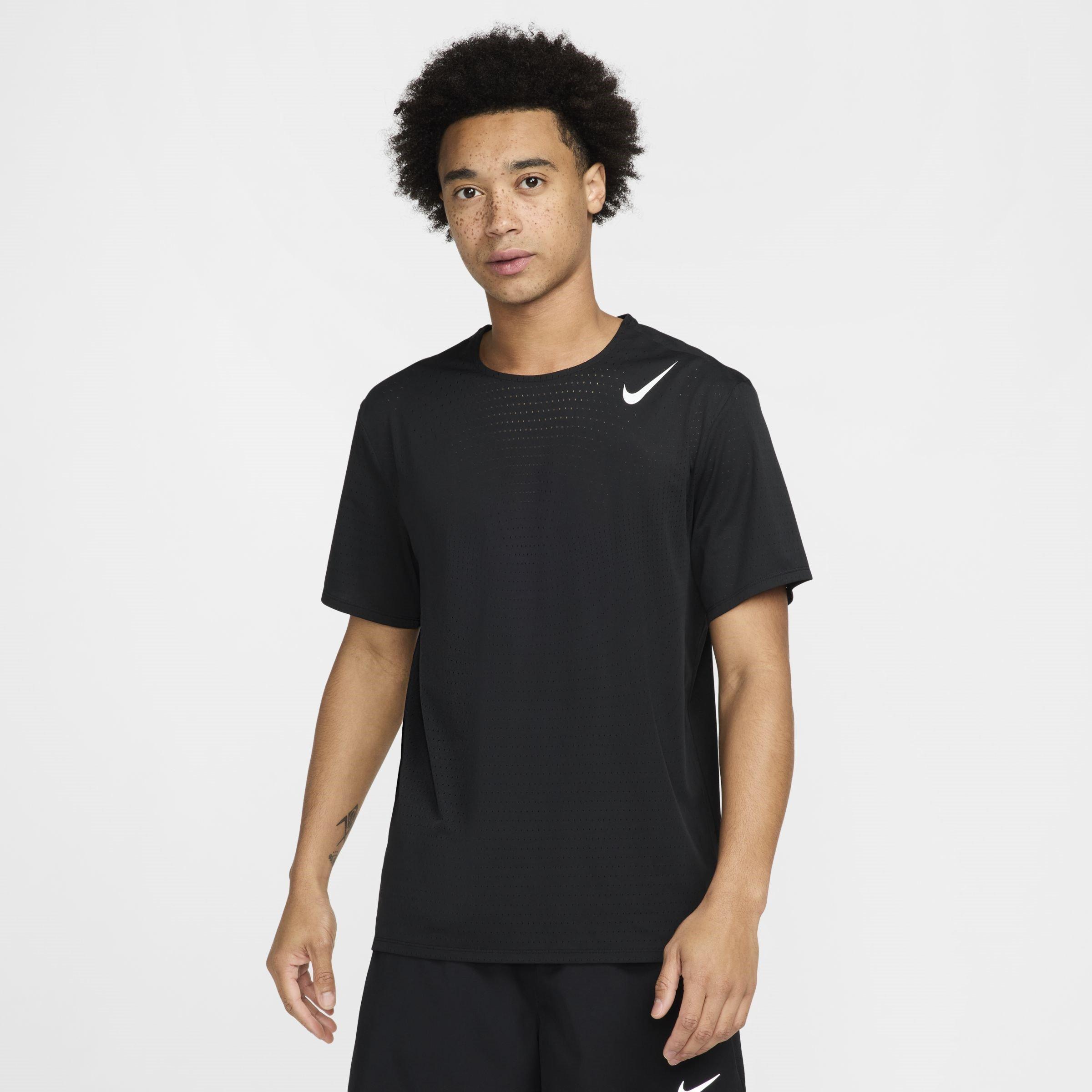 Black/White - Nike - Men's Short Sleeve Performance Running Top - 1