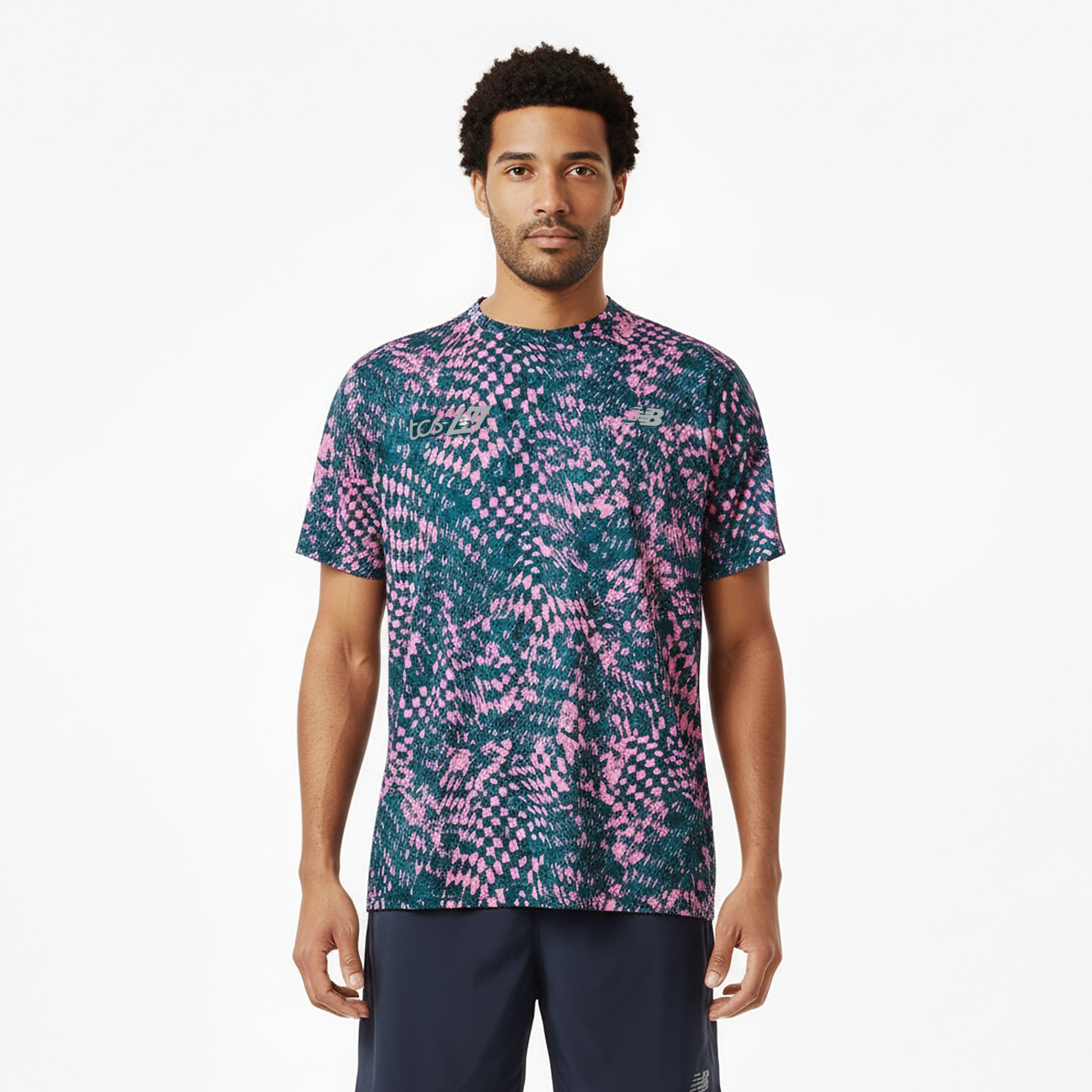 Pink Heat - New Balance - Men's Short Sleeve Performance Running Top - 3