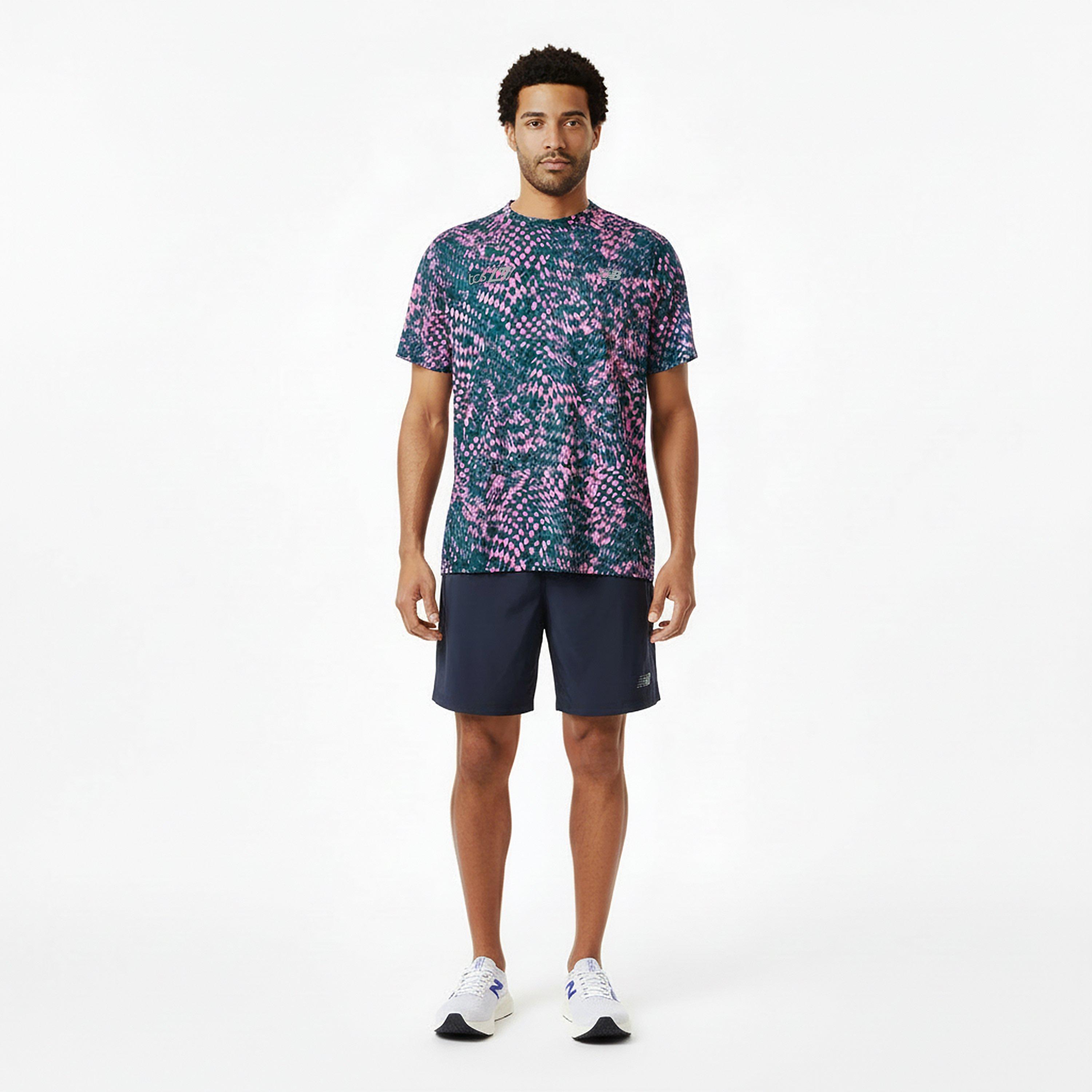 Pink Heat - New Balance - Men's Short Sleeve Performance Running Top - 6