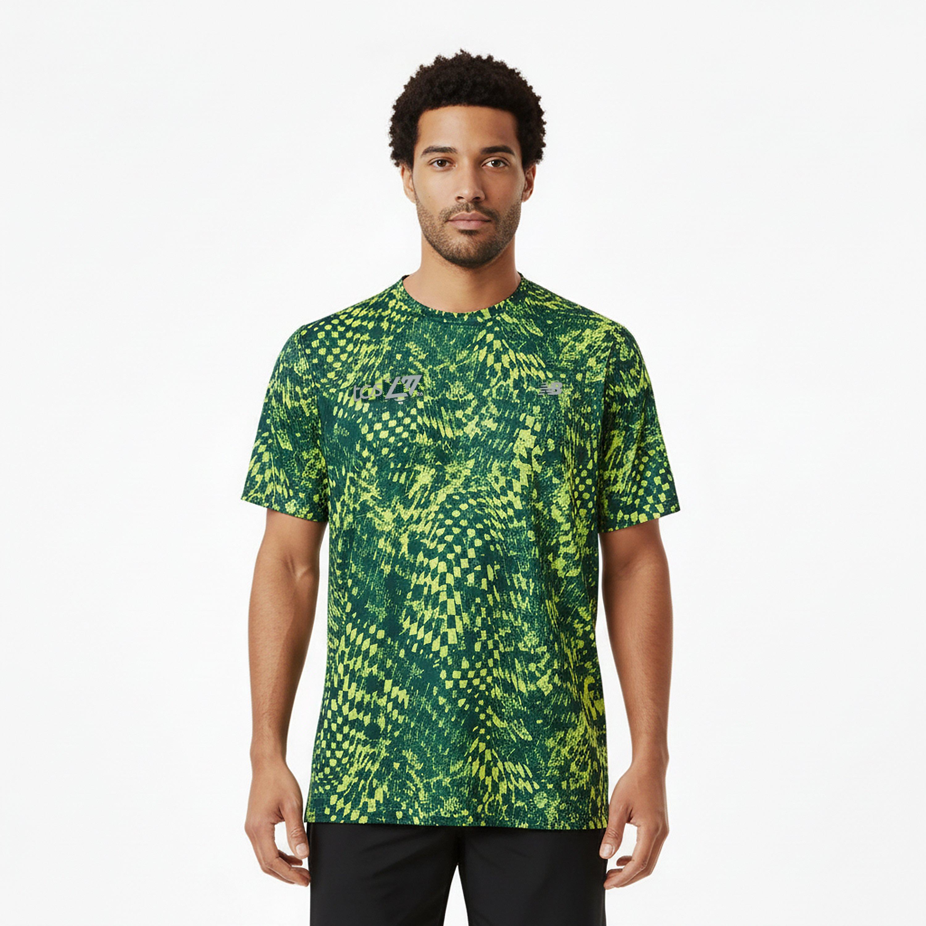 Alk Green - New Balance - Men's Short Sleeve Performance Running Top - 3