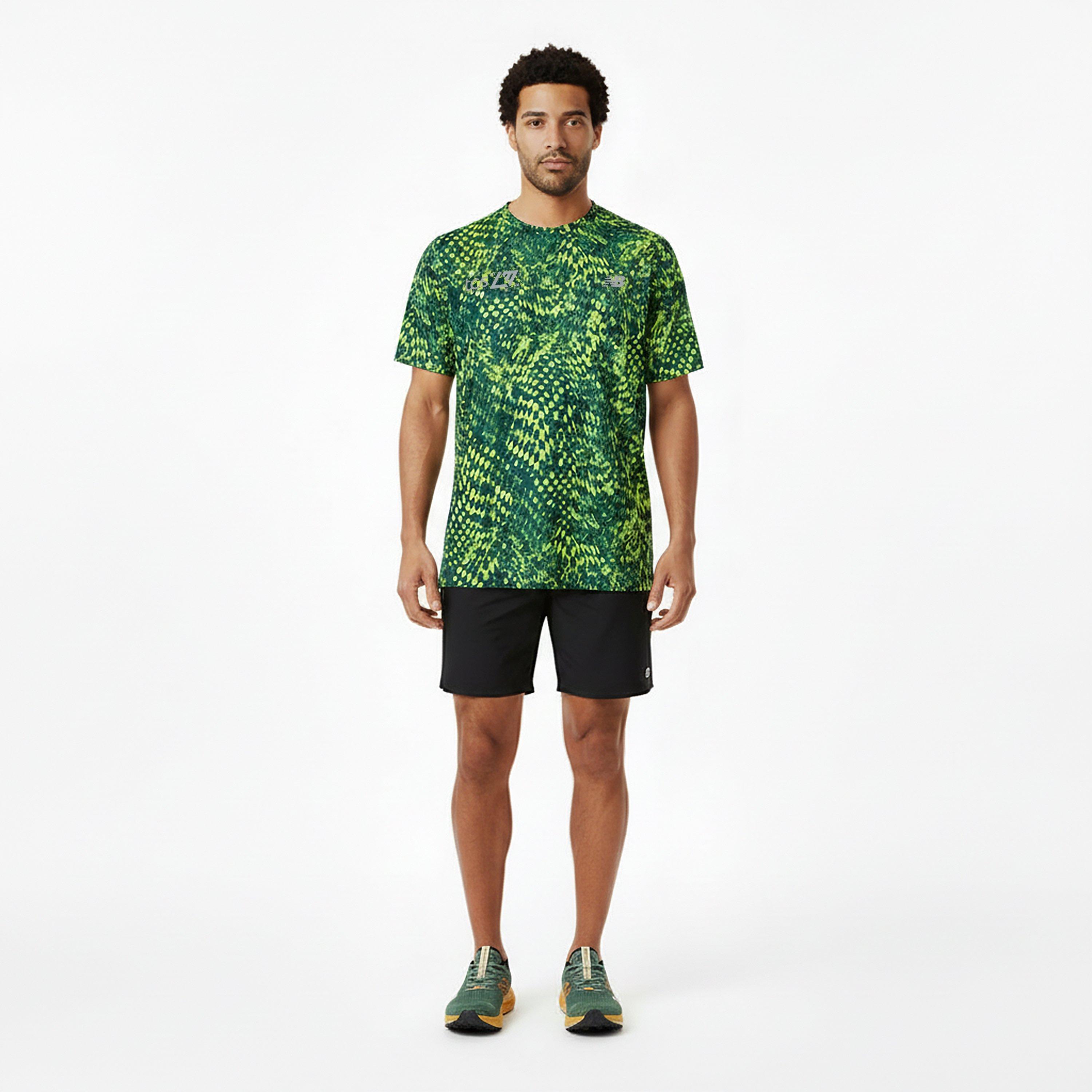 Alk Green - New Balance - Men's Short Sleeve Performance Running Top - 6