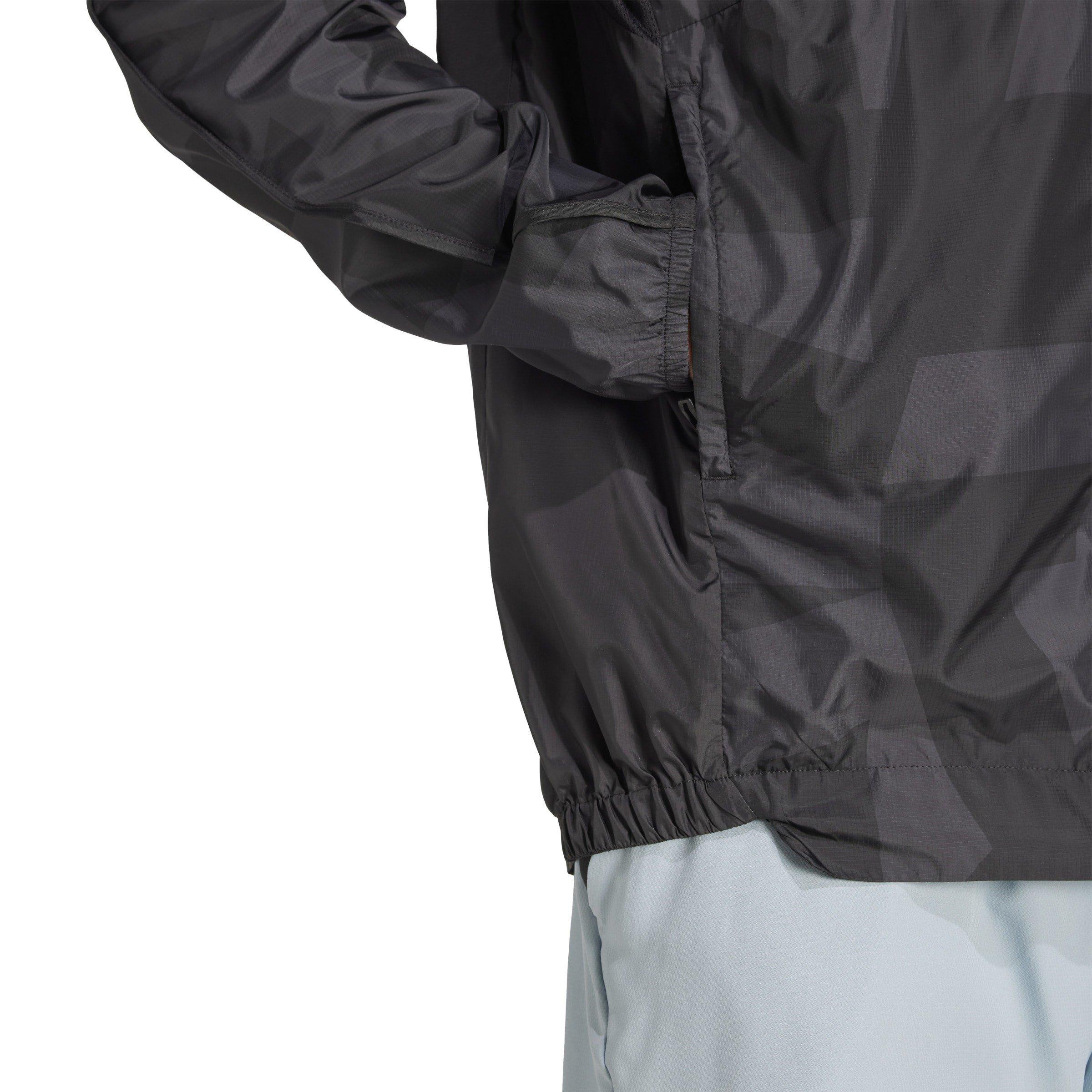 Black/Carbon - adidas - Terrex Multi Printed Lightweight Packable Windbreaker Waterproof Jacket - 5