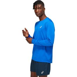 Asics Silver Mens Long Sleeve Running T Shirt