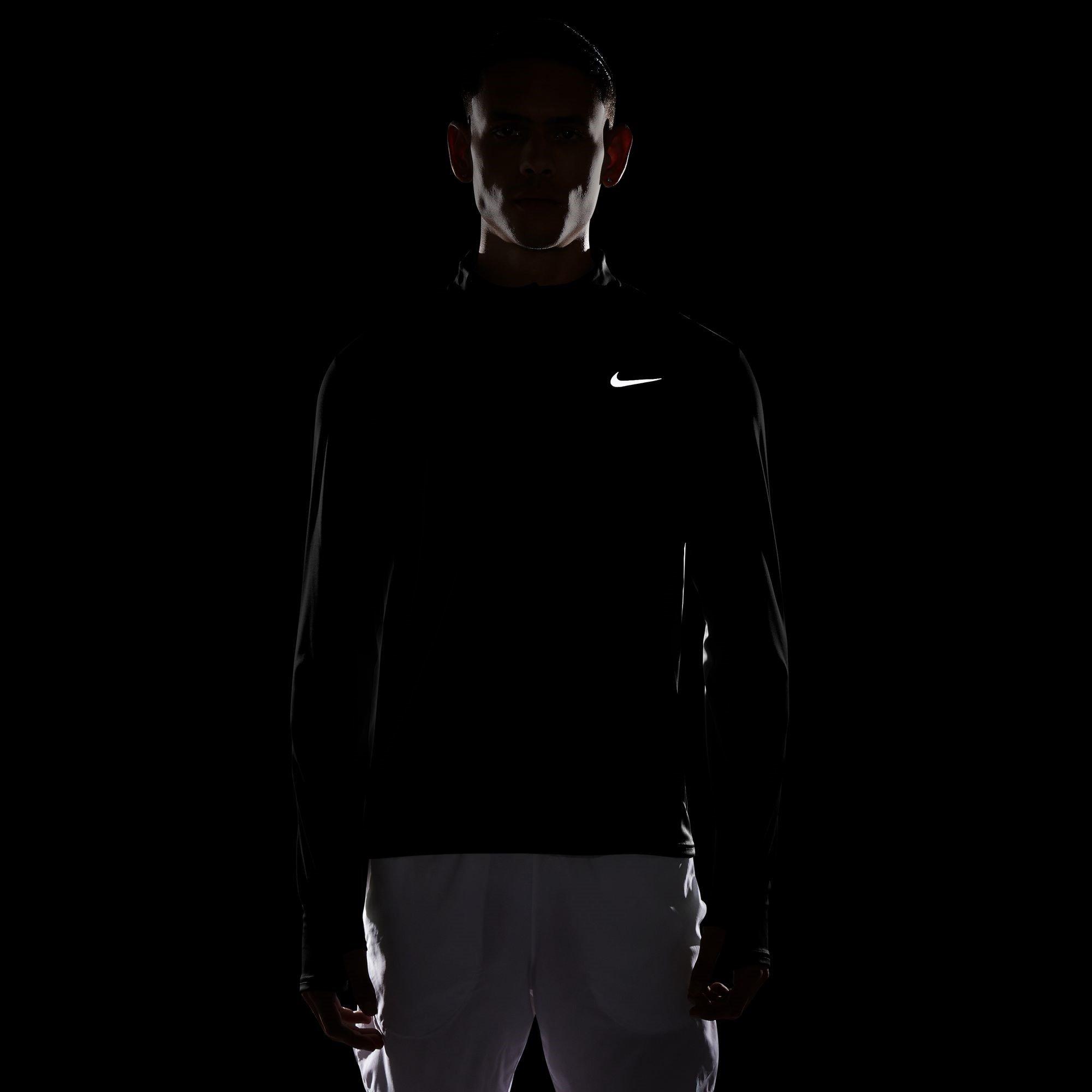 Schwarz - Nike - Half Zip Core Long Sleeve Running Top Mens - 8