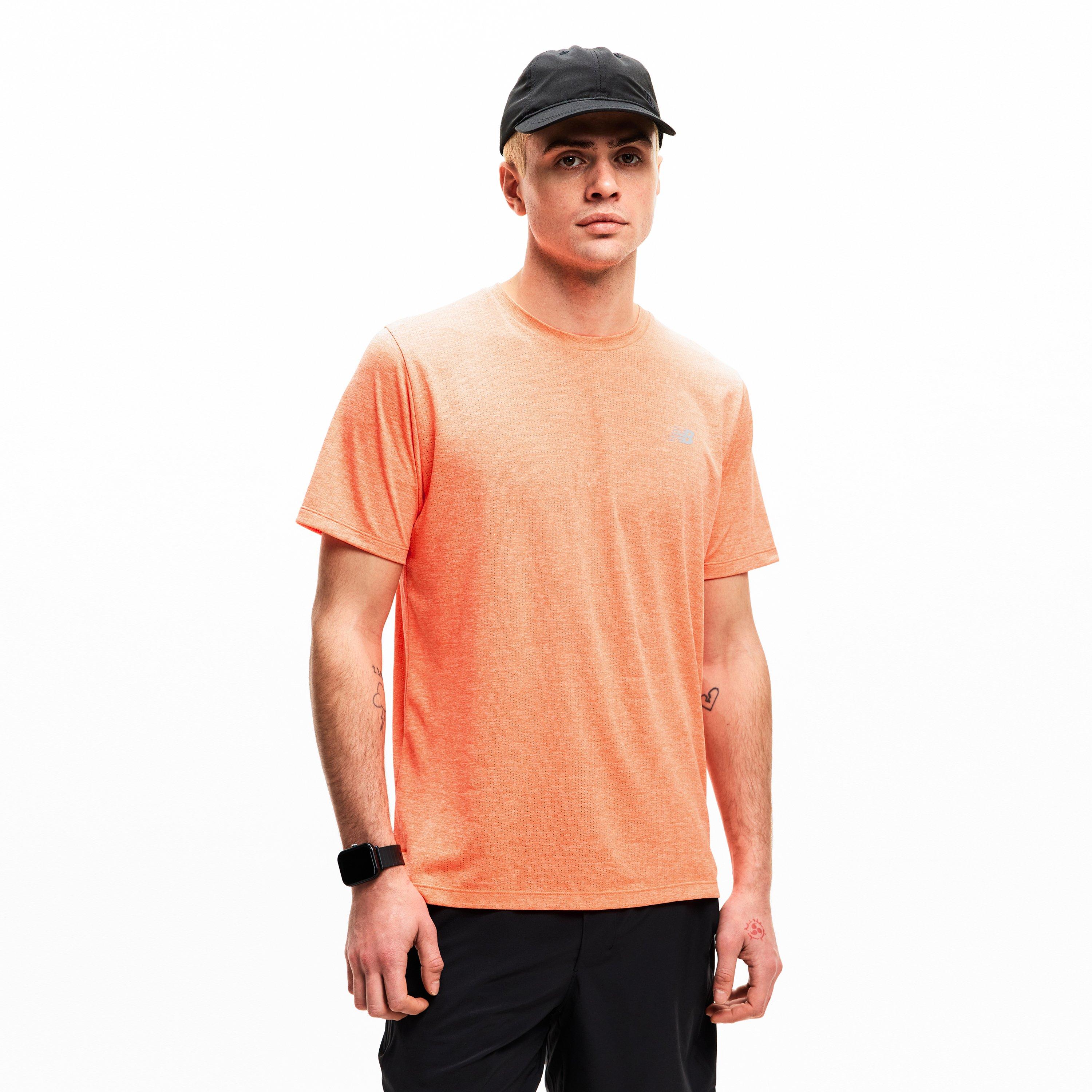 Orange - New Balance - NB RC Essentials Running T-Shirt Mens - 3