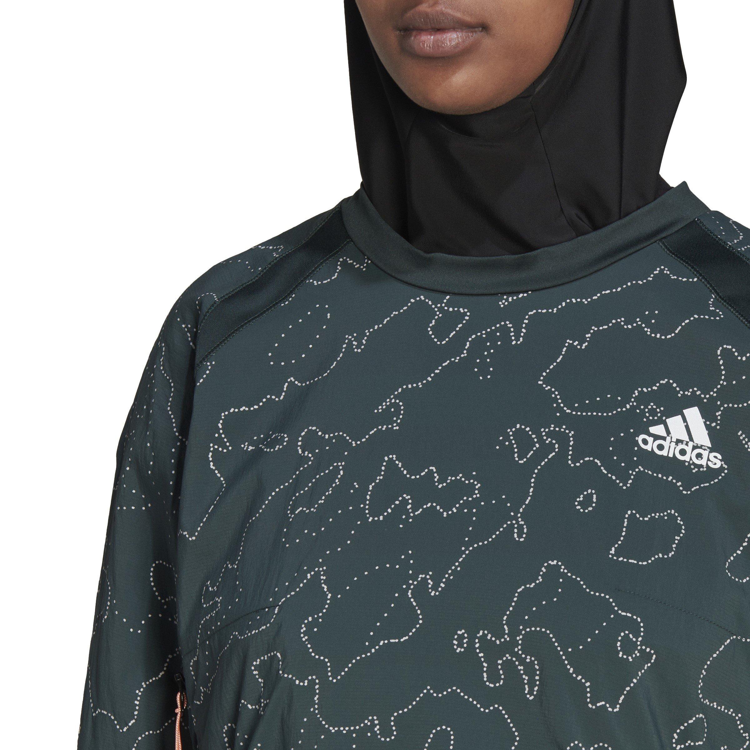 Shadow Green - adidas - X City Running Crewneck Ladies Jacket - 5