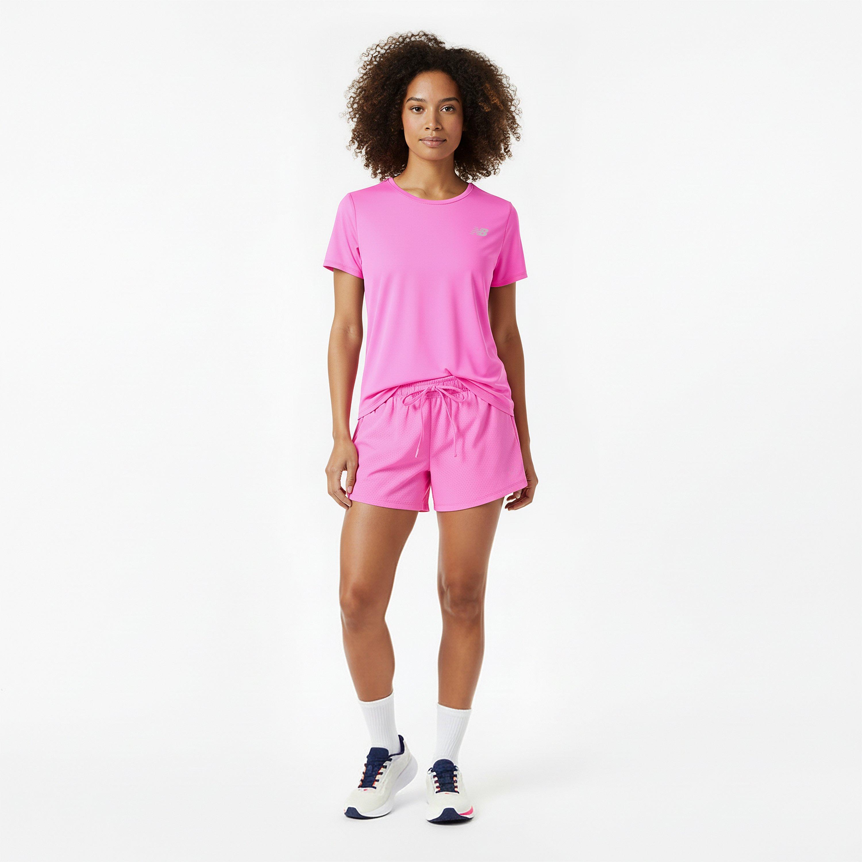 Pink - New Balance - Women's Short Sleeve Performance Running Top - 6