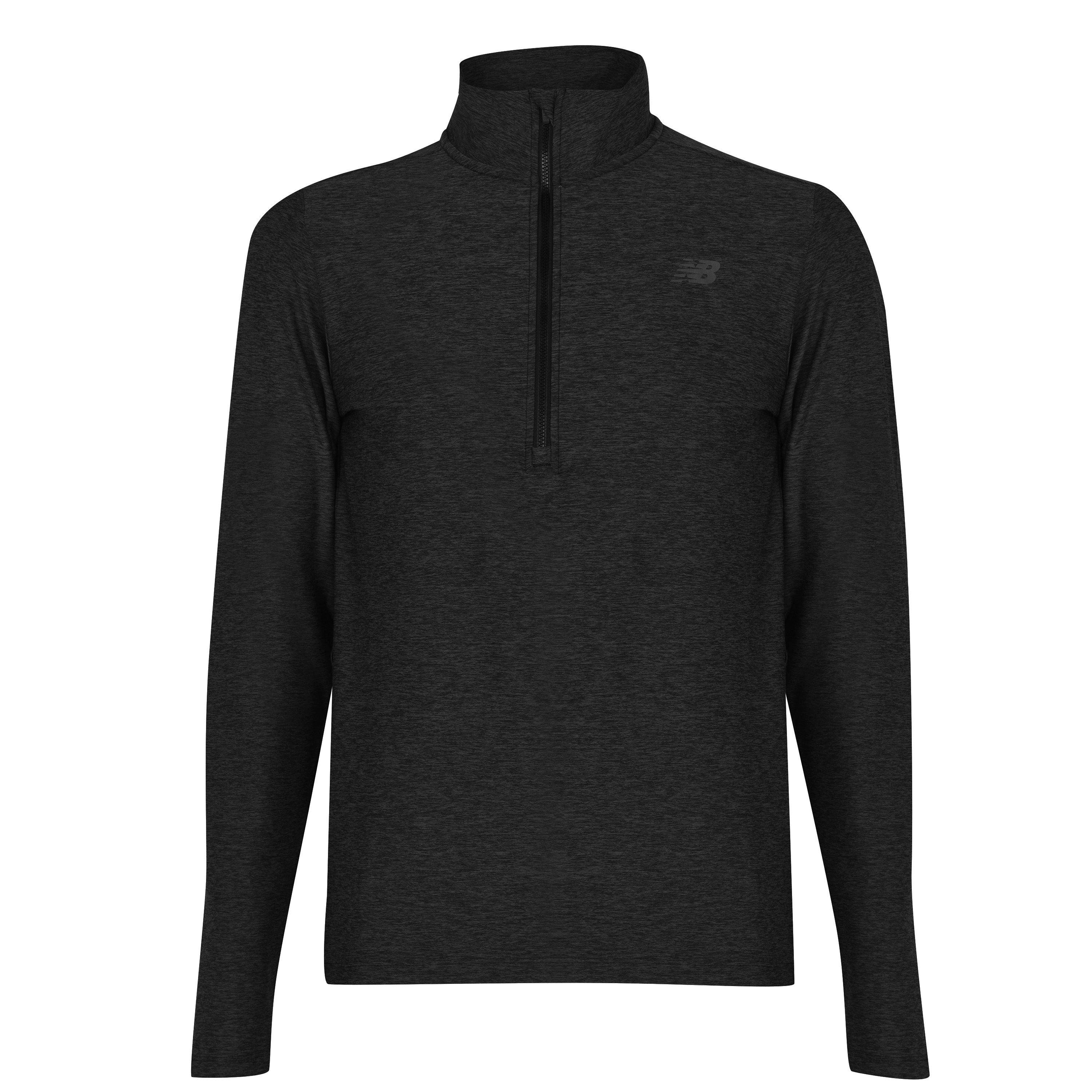 Black - New Balance - 1/4 Zip Running Top Mens - 1
