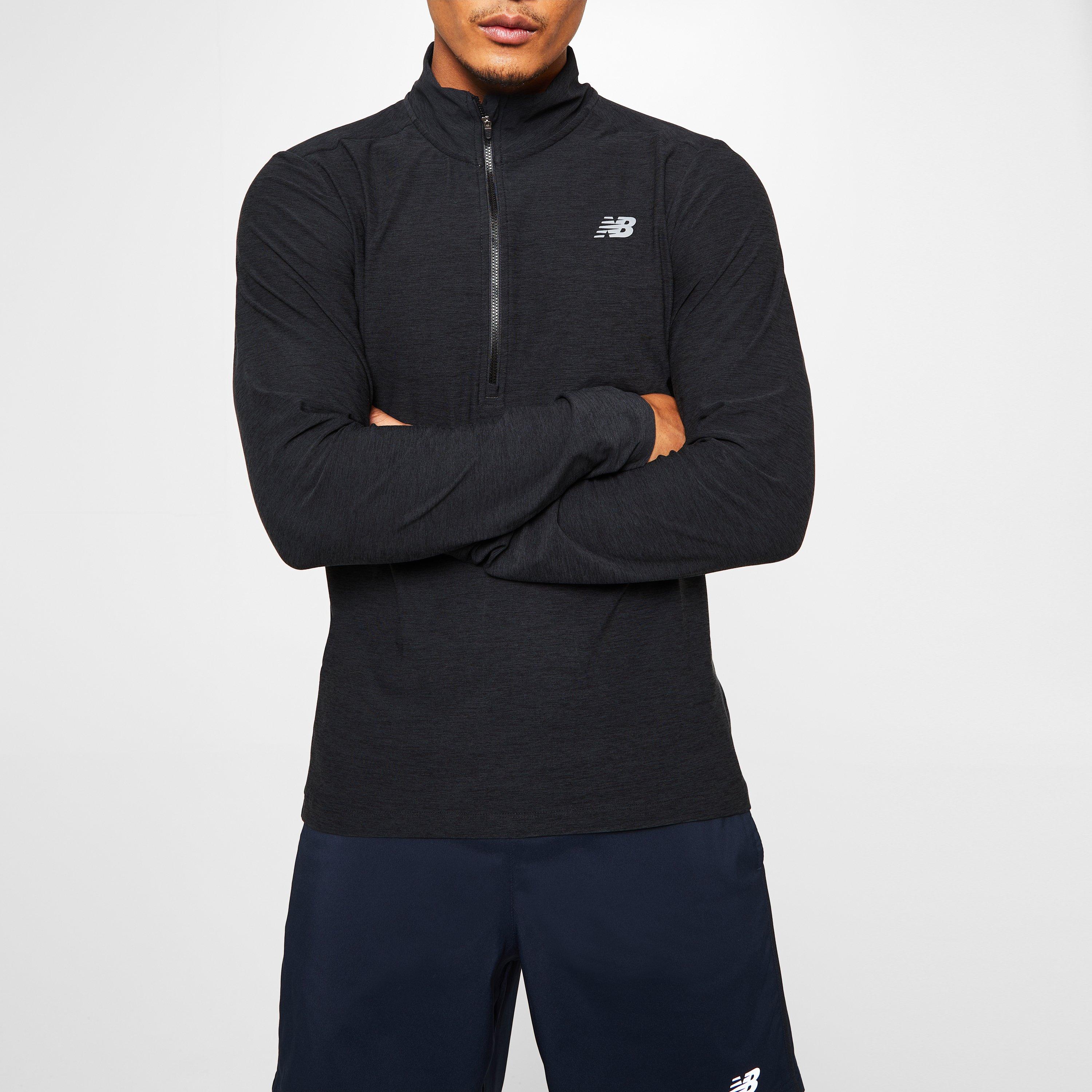 Zwart - New Balance - quarter Zip Running Top Mens - 3