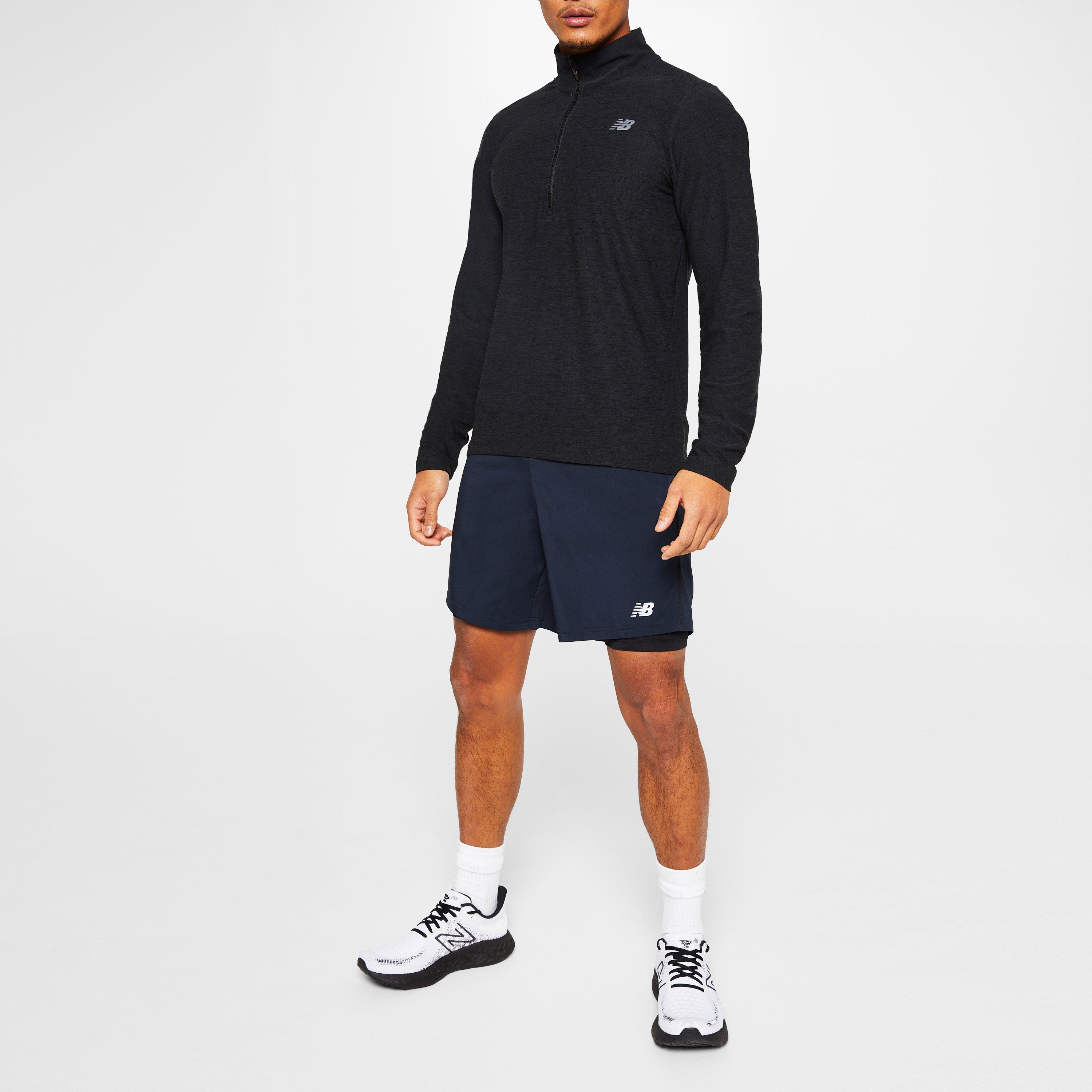 Zwart - New Balance - quarter Zip Running Top Mens - 5