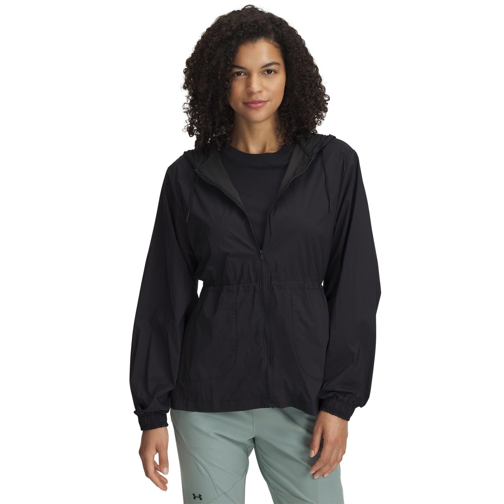 Black/Black - Under Armour - Women's Cinch Waist Long Sleeve Performance Running Top - 1