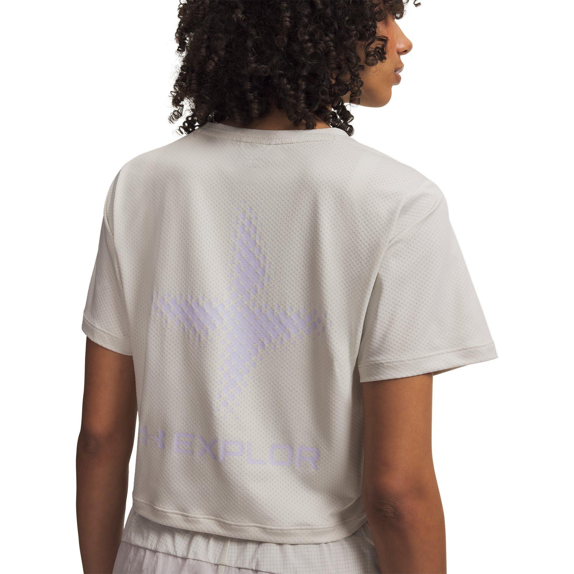 Weiß/Lila - Under Armour - Womens Explor Trail Run Short Sleeve Performance Top - 3