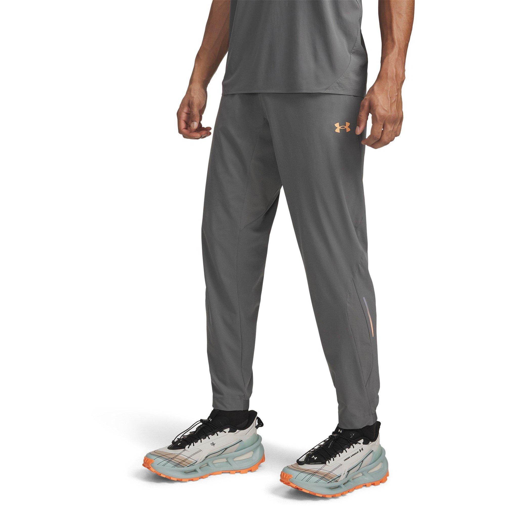Under Armour Men's Trail Run Performance Tracksuit Bottoms - Green/Orange - XL