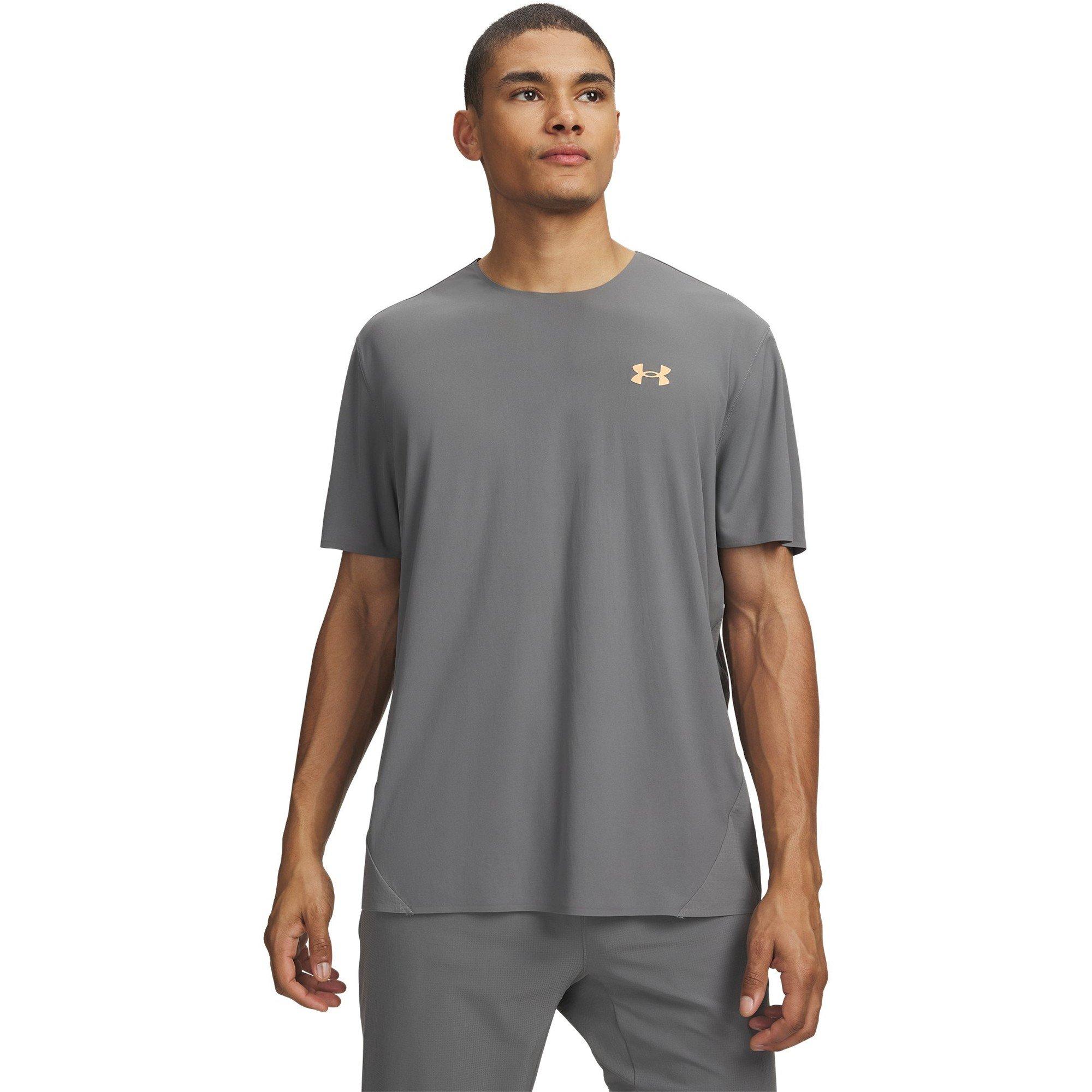 Green/Orange - Under Armour - Men's Short Sleeve Performance Running Top - 1