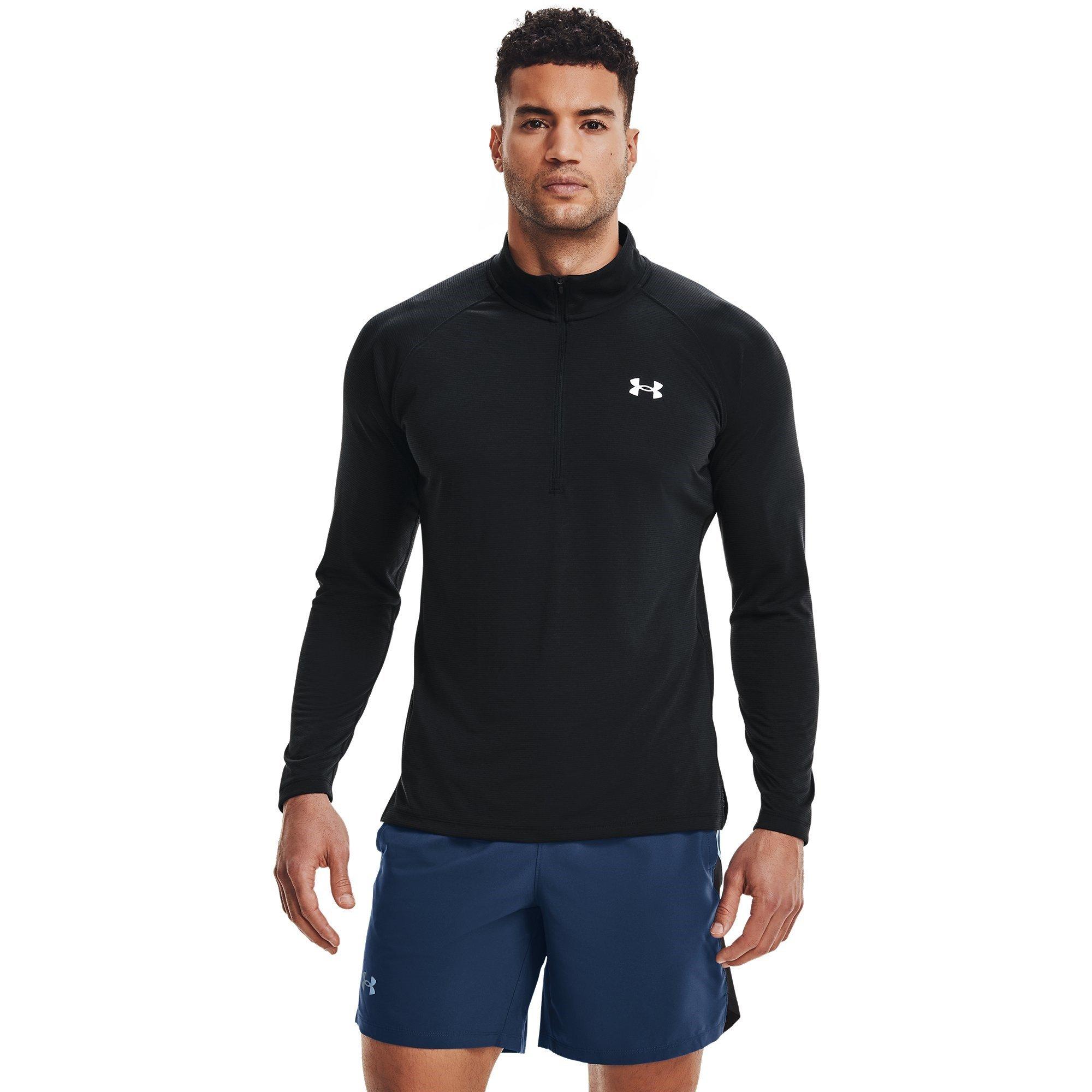 Black - Under Armour - Under Streaker Half Zip Top Mens - 3