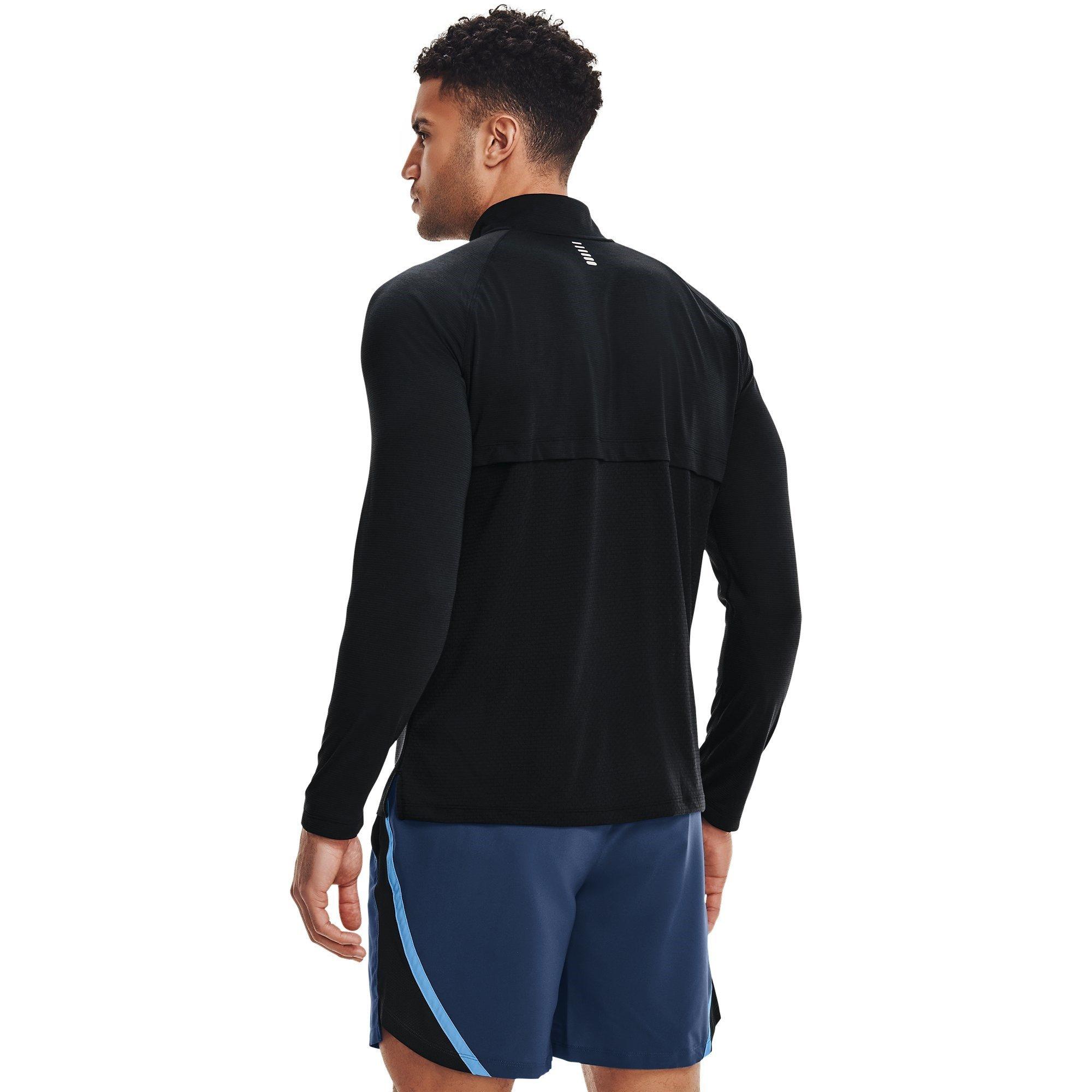 Black - Under Armour - Under Streaker Half Zip Top Mens - 4