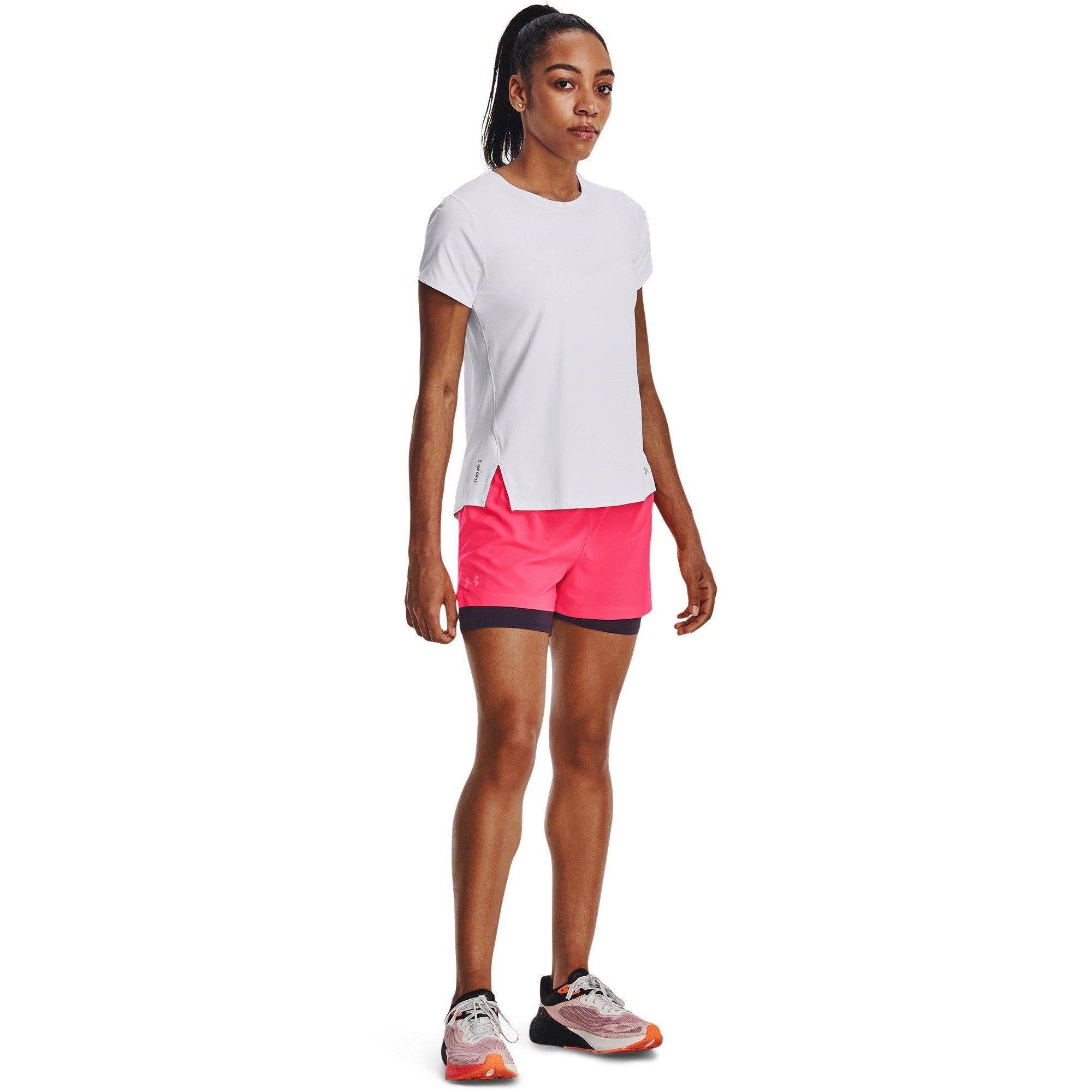 Pink Shock - Under Armour - Run Elite 2-in-1 Running Shorts - 6