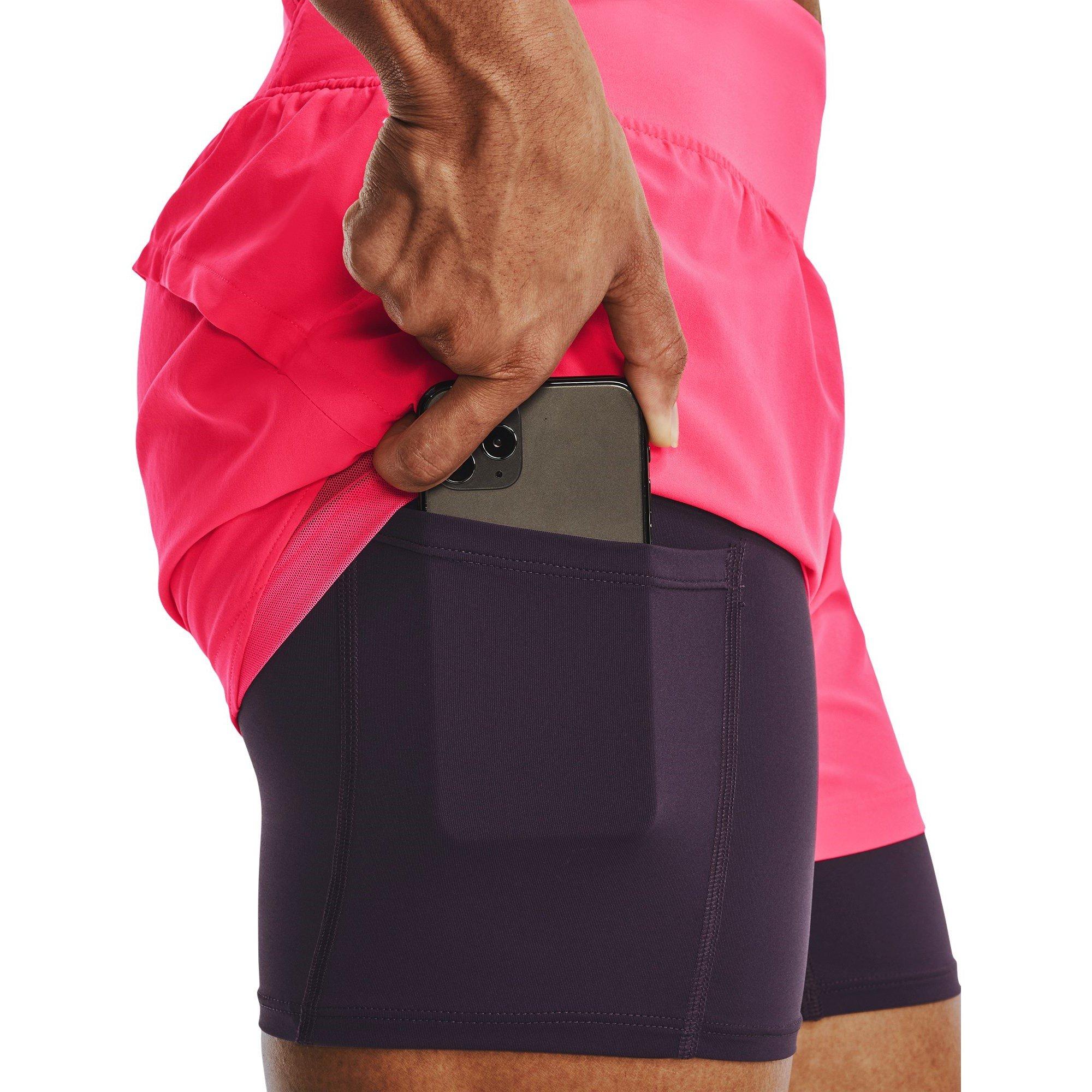 Pink Shock - Under Armour - Run Elite 2-in-1 Running Shorts - 8