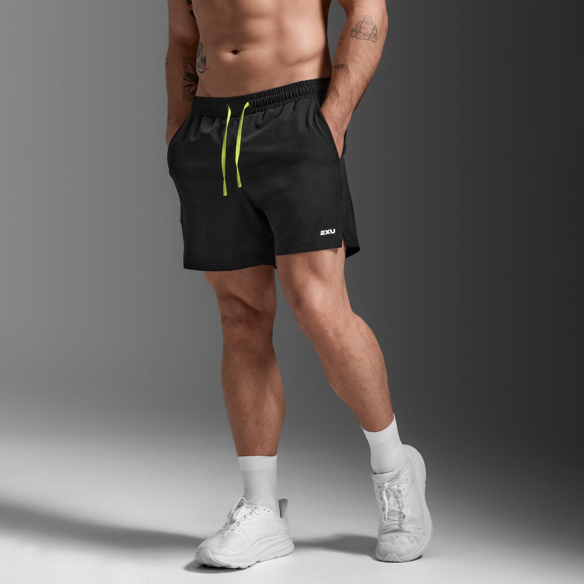 Black/White - 2XU - Men's Performance Running Shorts - 3