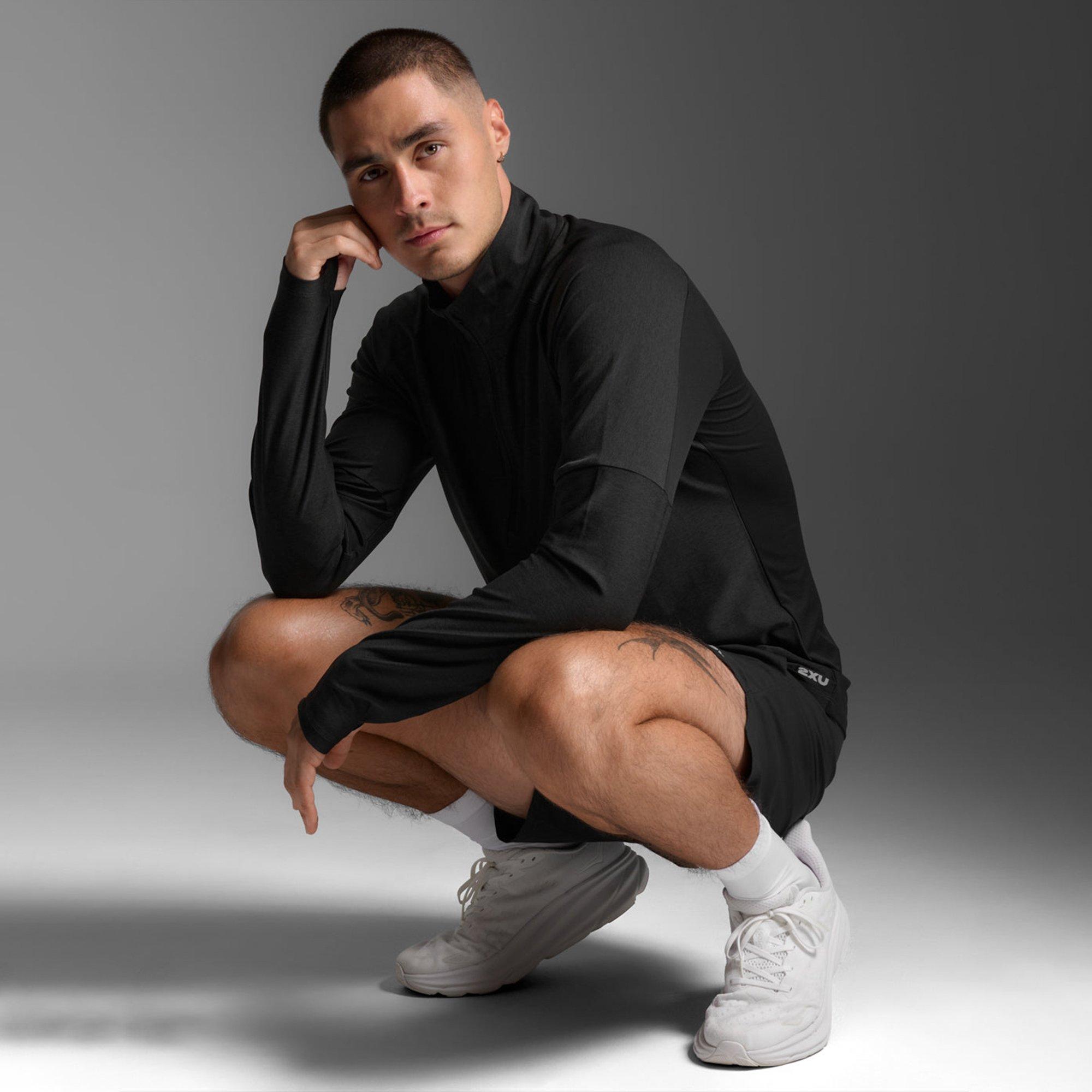 Black/Silver - 2XU - Men's Long Sleeve Performance Running Top - 4