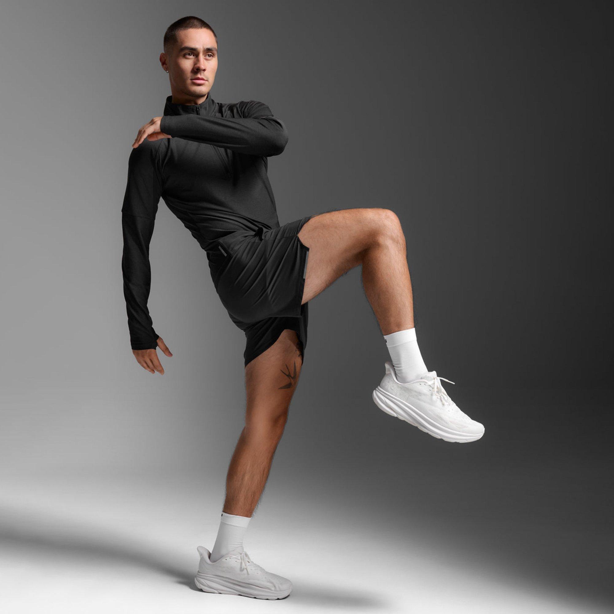 Black/Silver - 2XU - Men's Long Sleeve Performance Running Top - 5