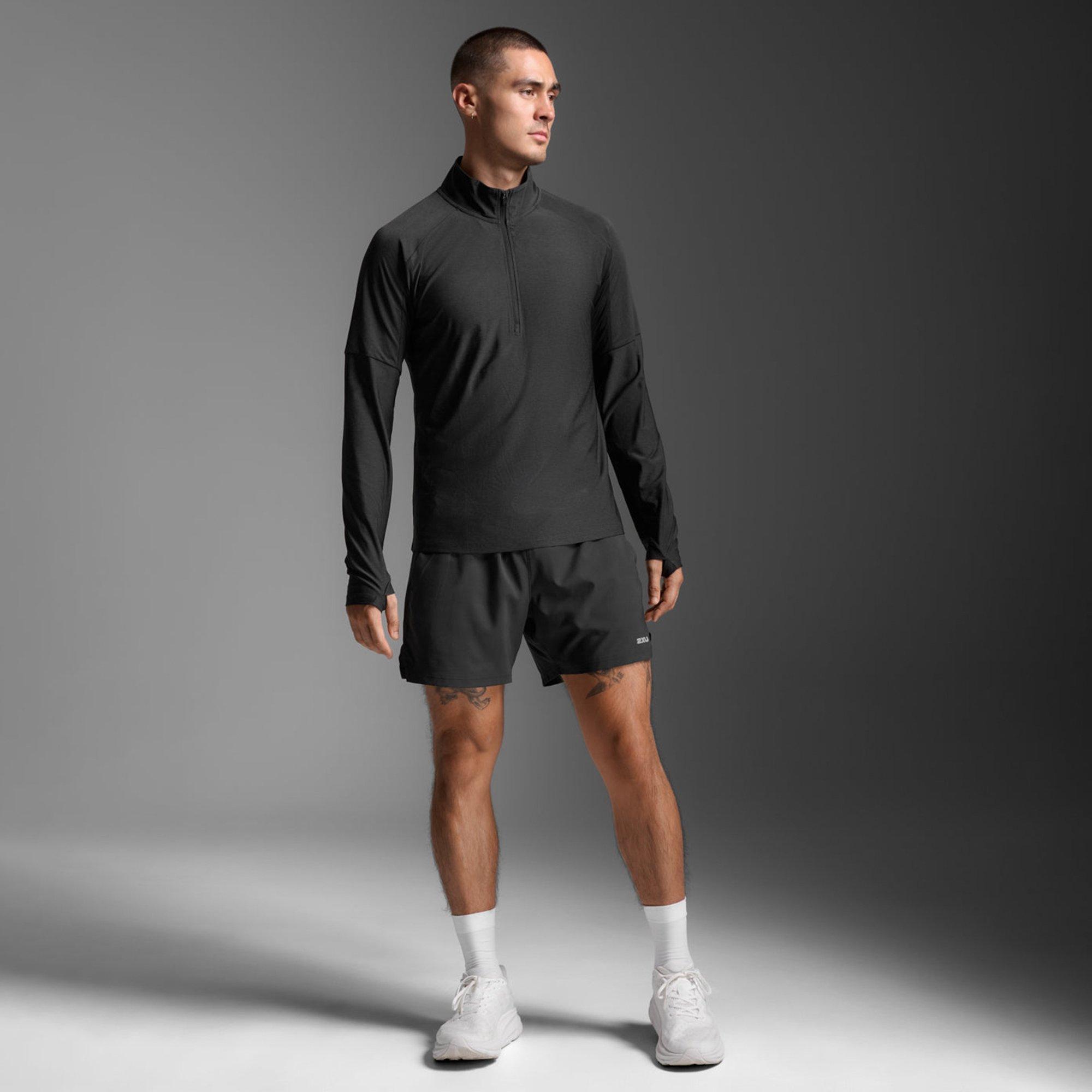 Black/Silver - 2XU - Men's Long Sleeve Performance Running Top - 6