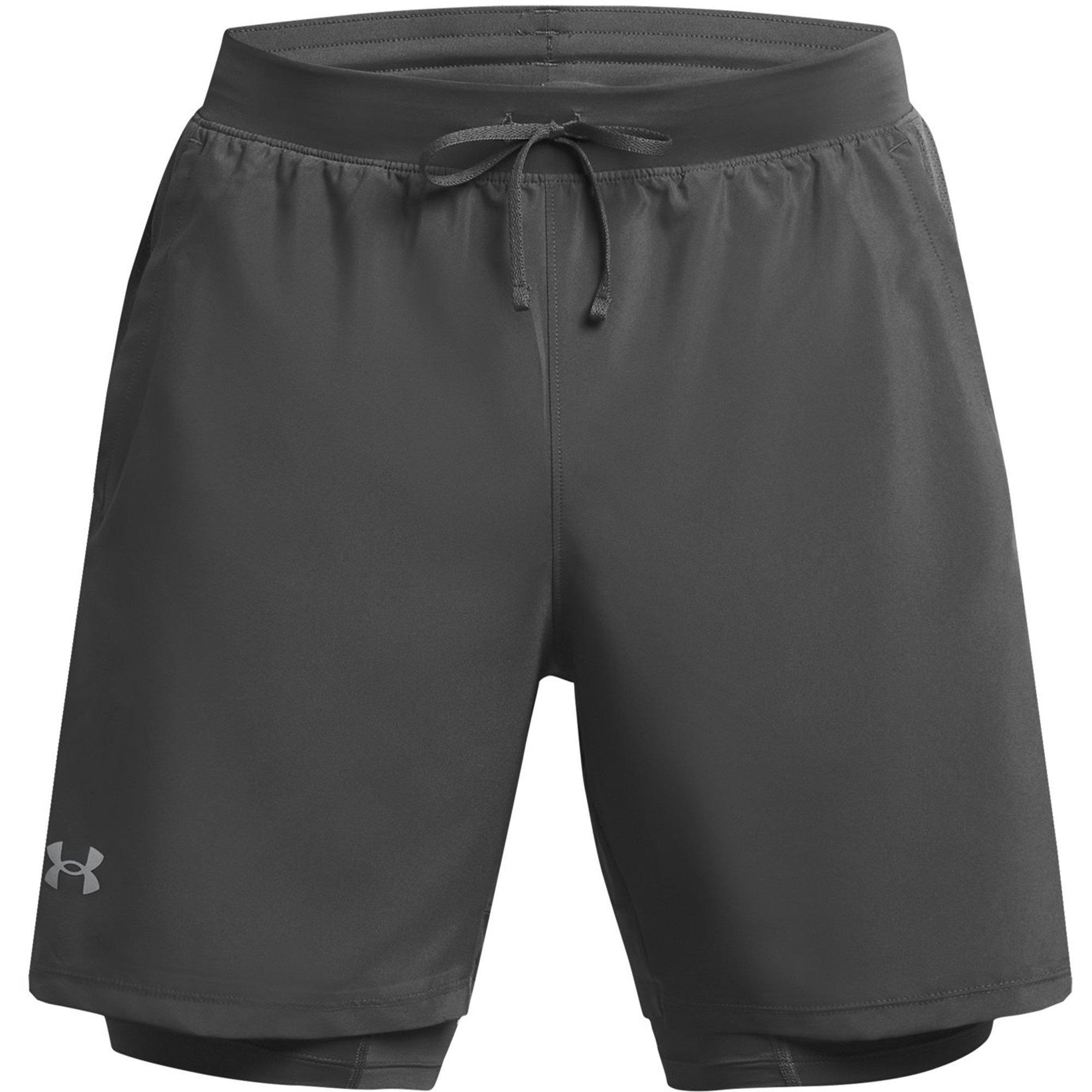 C Rock/Reflect - Under Armour - Men's UA Launch Run 2-in-1 Shorts - 1